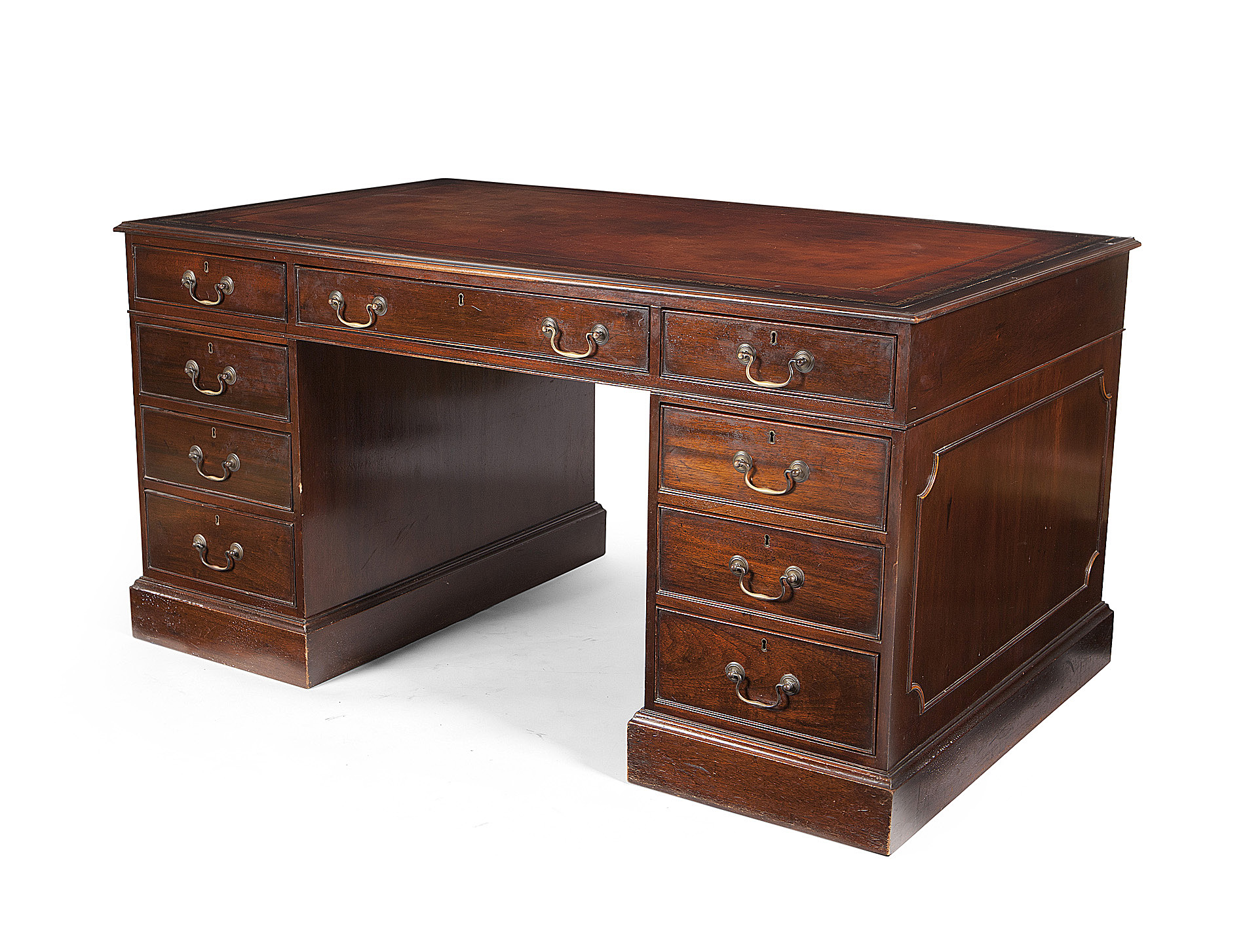 GEORGE III STYLE MAHOGANY PARTNER'S DESK