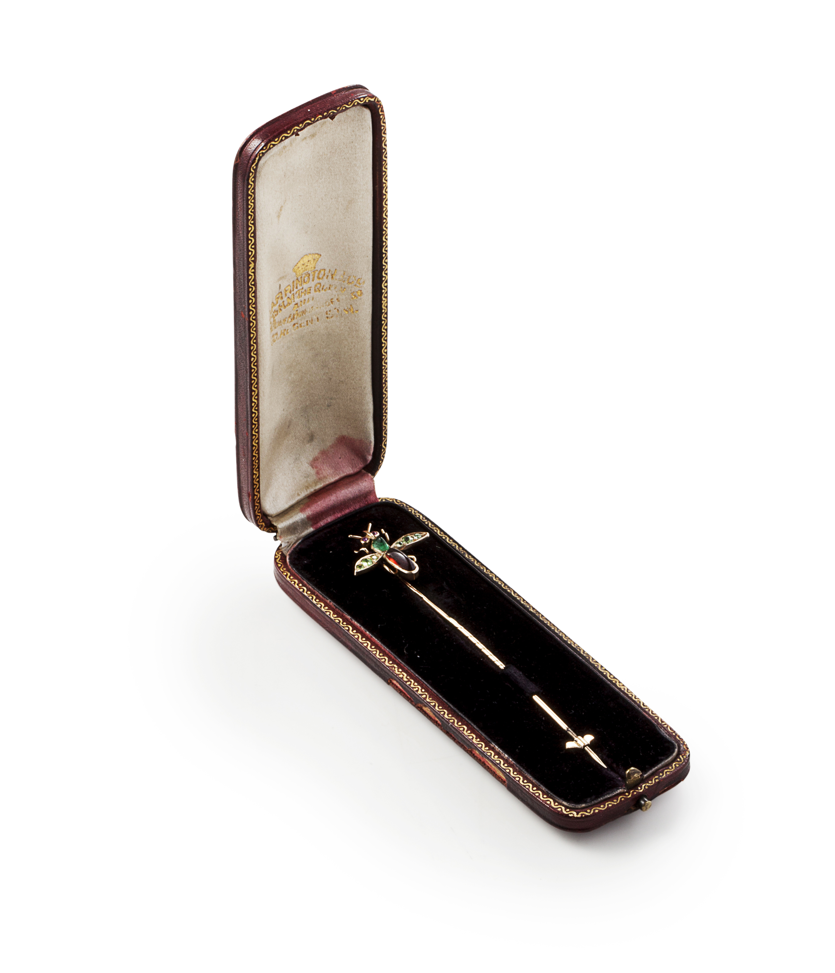 A Russian multi-gem set tie pin