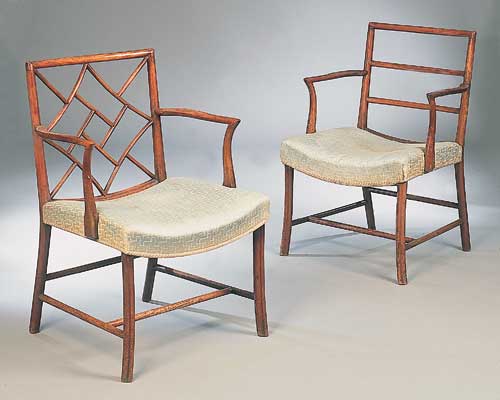 A pair of 19th century mahogany Cockpen chairs