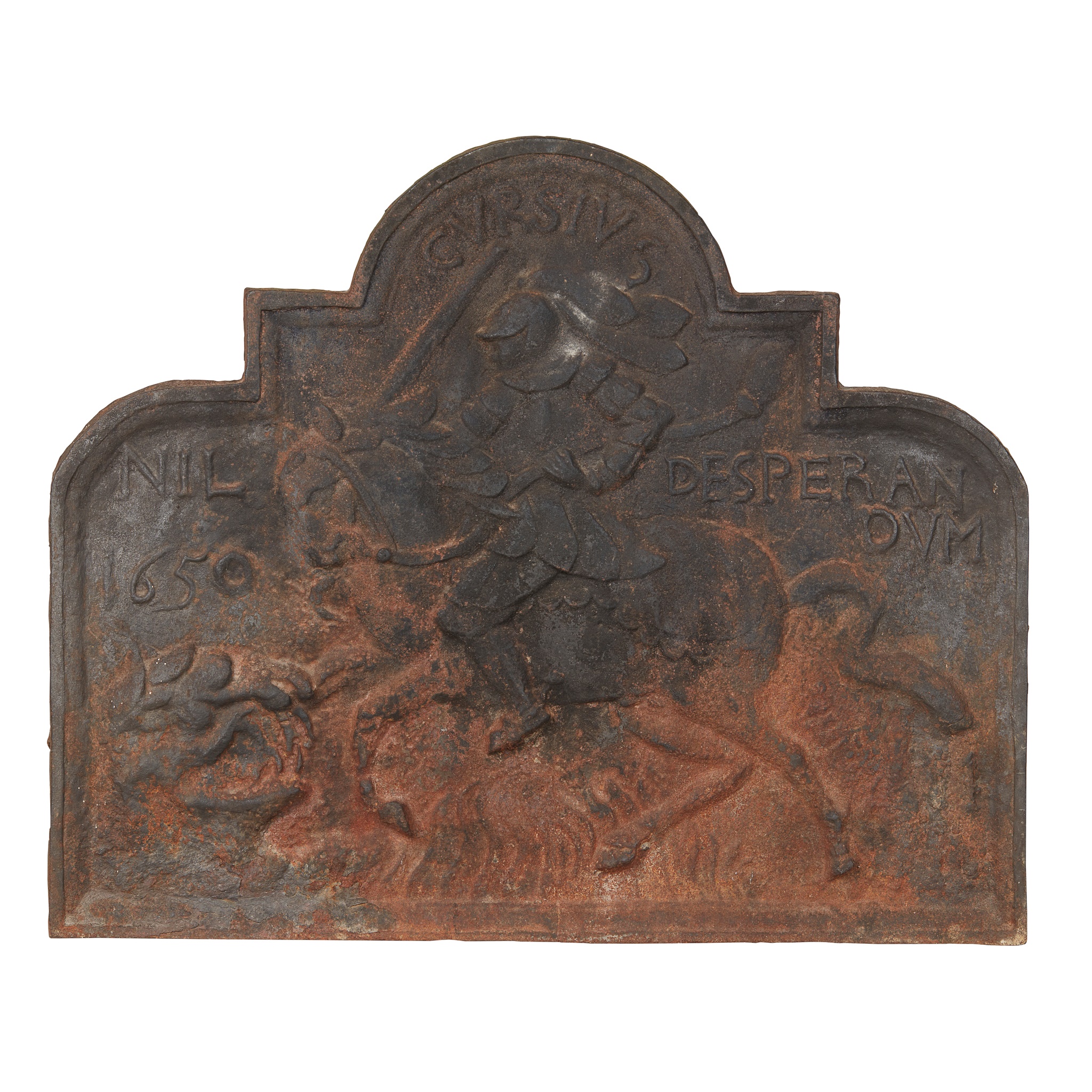 WEALDON FOUNDRY TYPE CAST IRON FIREBACK