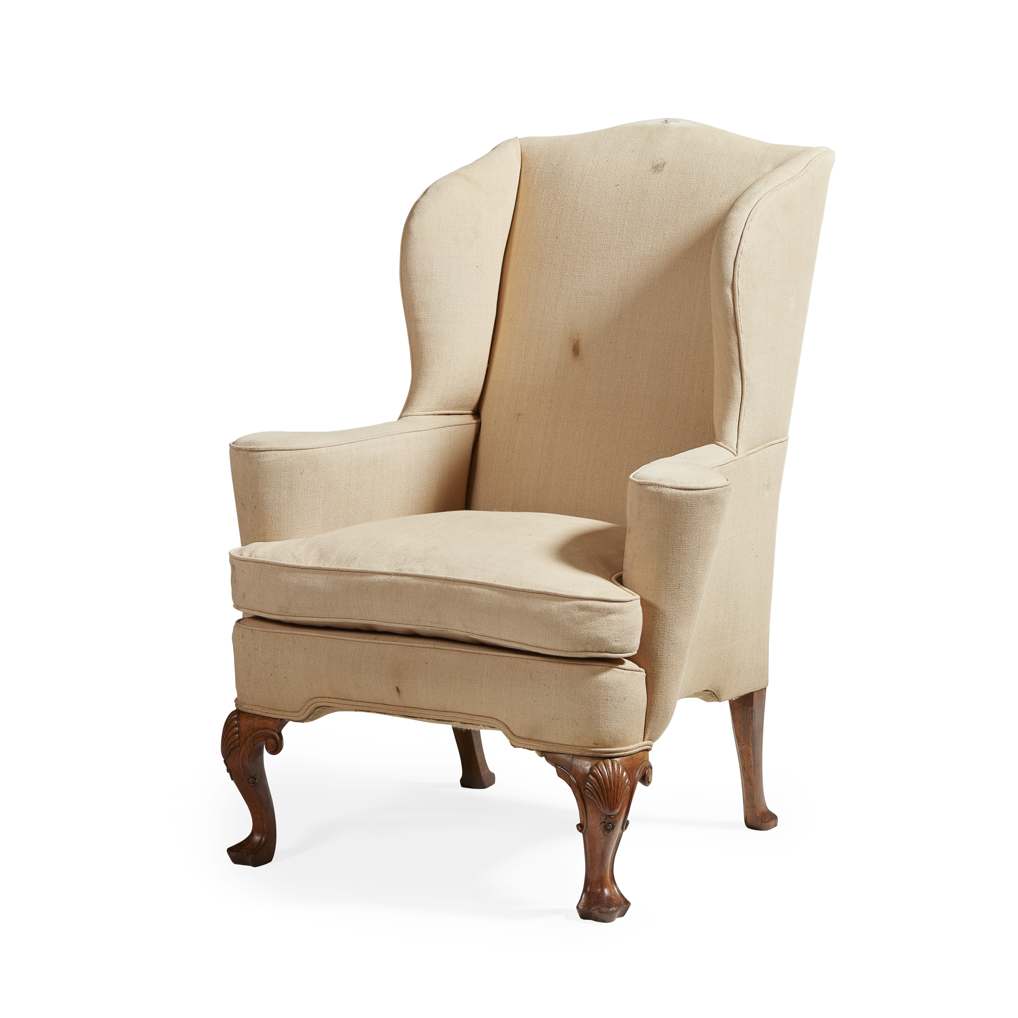 GEORGIAN STYLE WING ARMCHAIR
