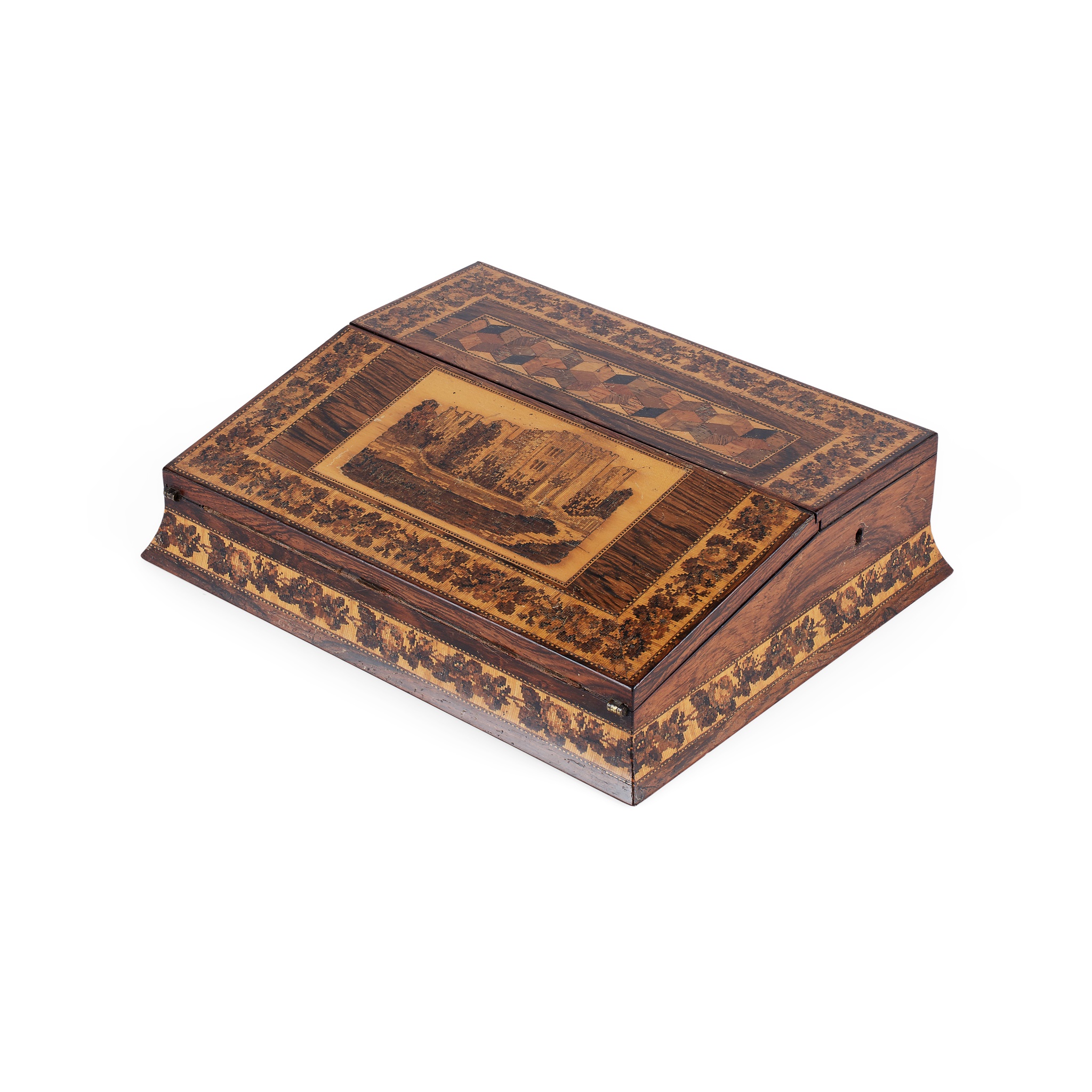 ROSEWOOD TUNBRIDGE WARE LAP DESK