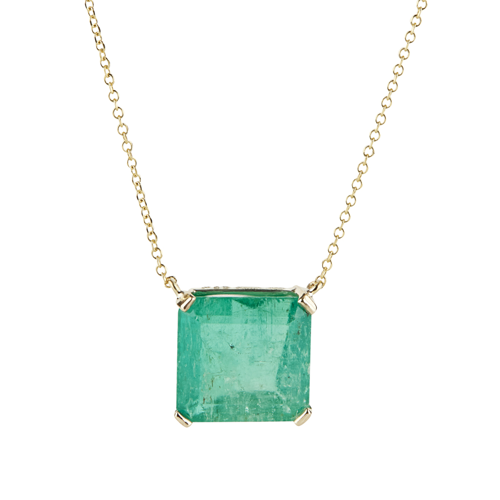 An emerald set necklace