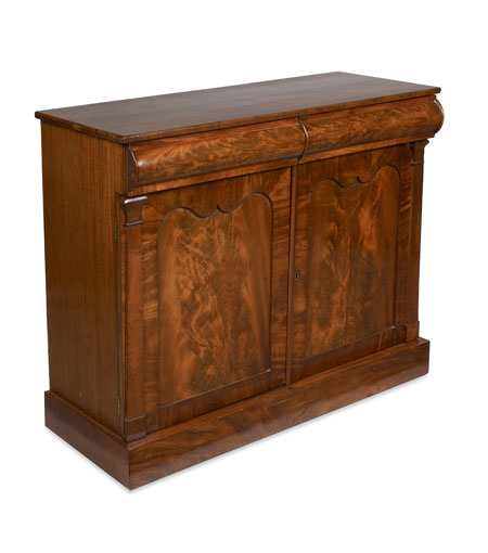 A small late Regency period mahogany chiffonier