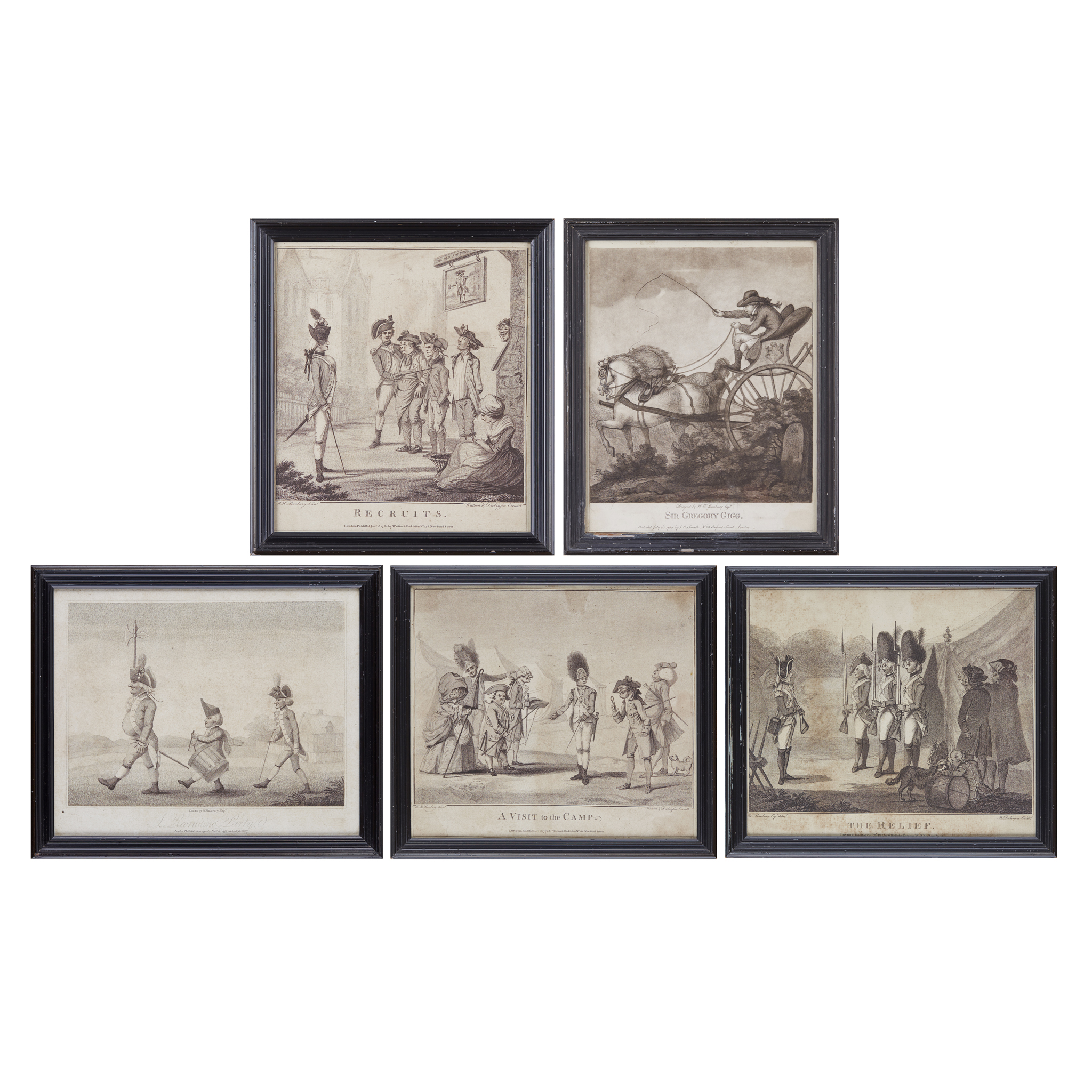FOUR MILITARY THEMED PRINTS, BY W. H. BUNBURY