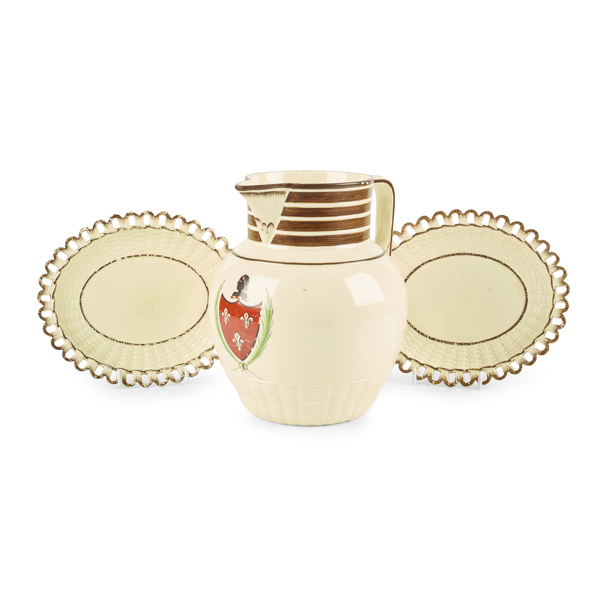 NEALE & CO CREAMWARE ARMORIAL JUG