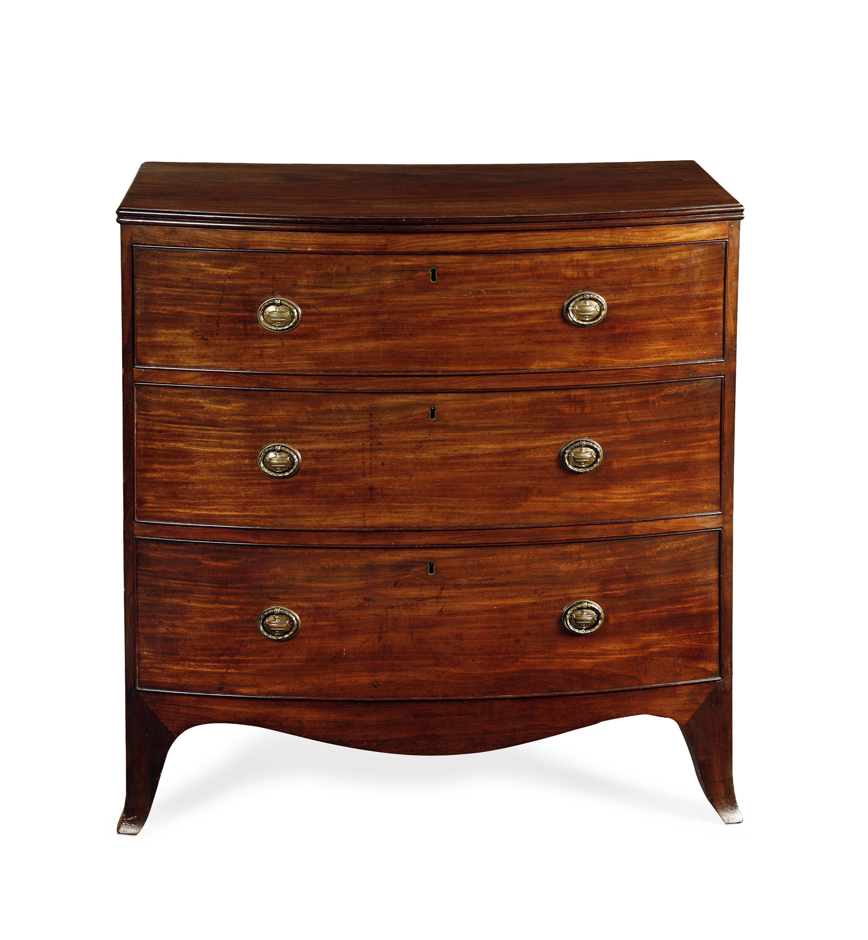 GEORGIAN STYLE MAHOGANY BOWFRONT CHEST