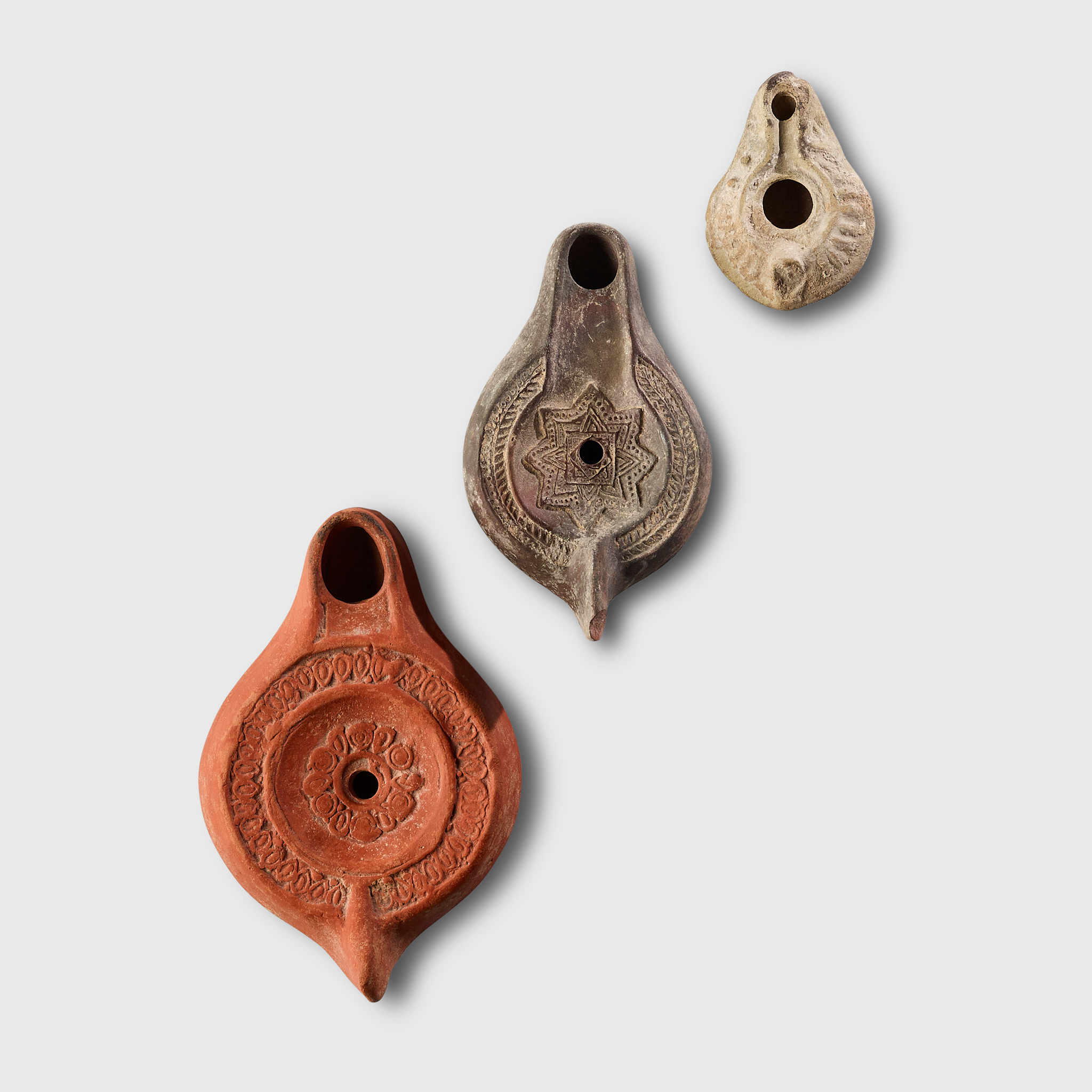 TRIO OF OIL LAMPS