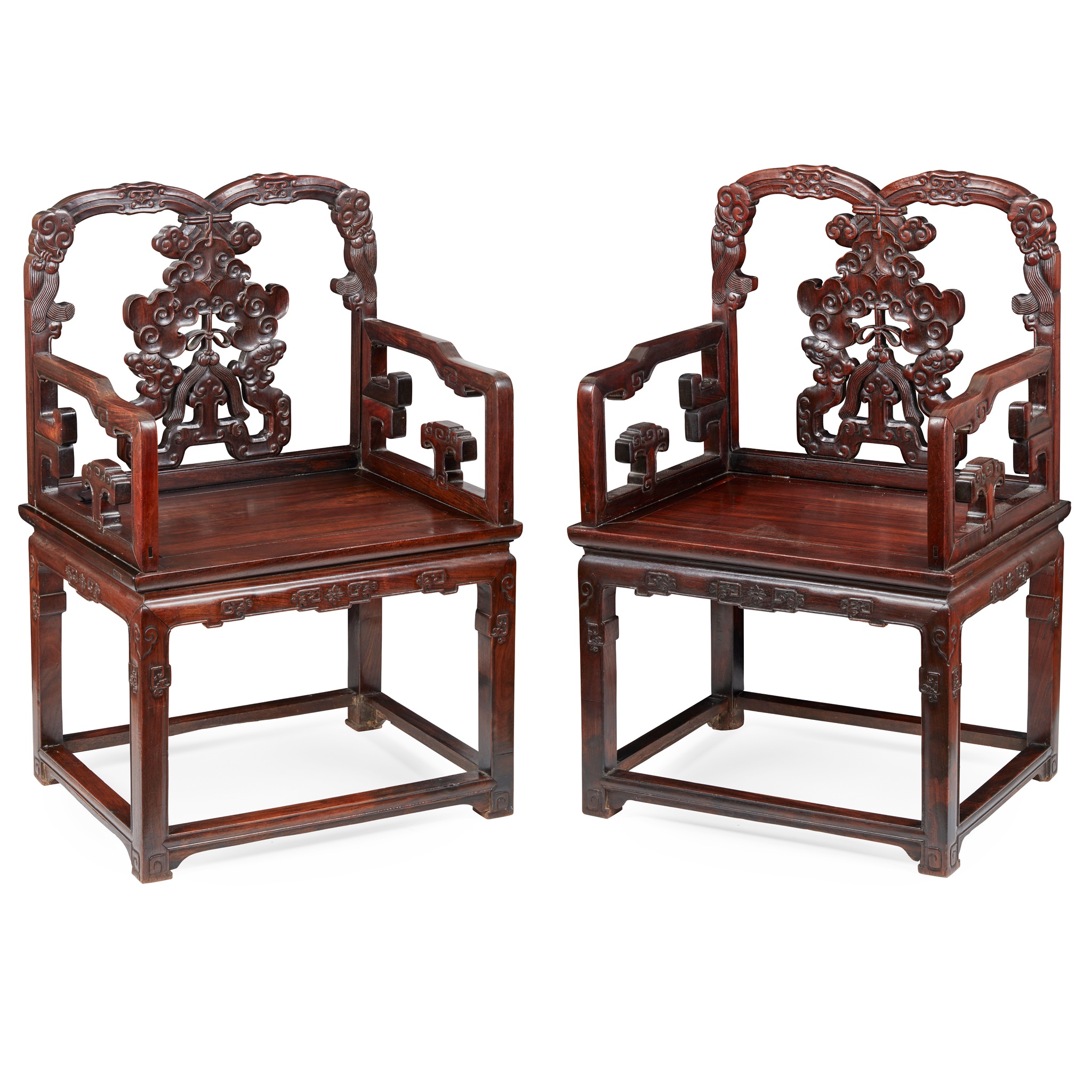 PAIR OF HONGMU ARMCHAIRS