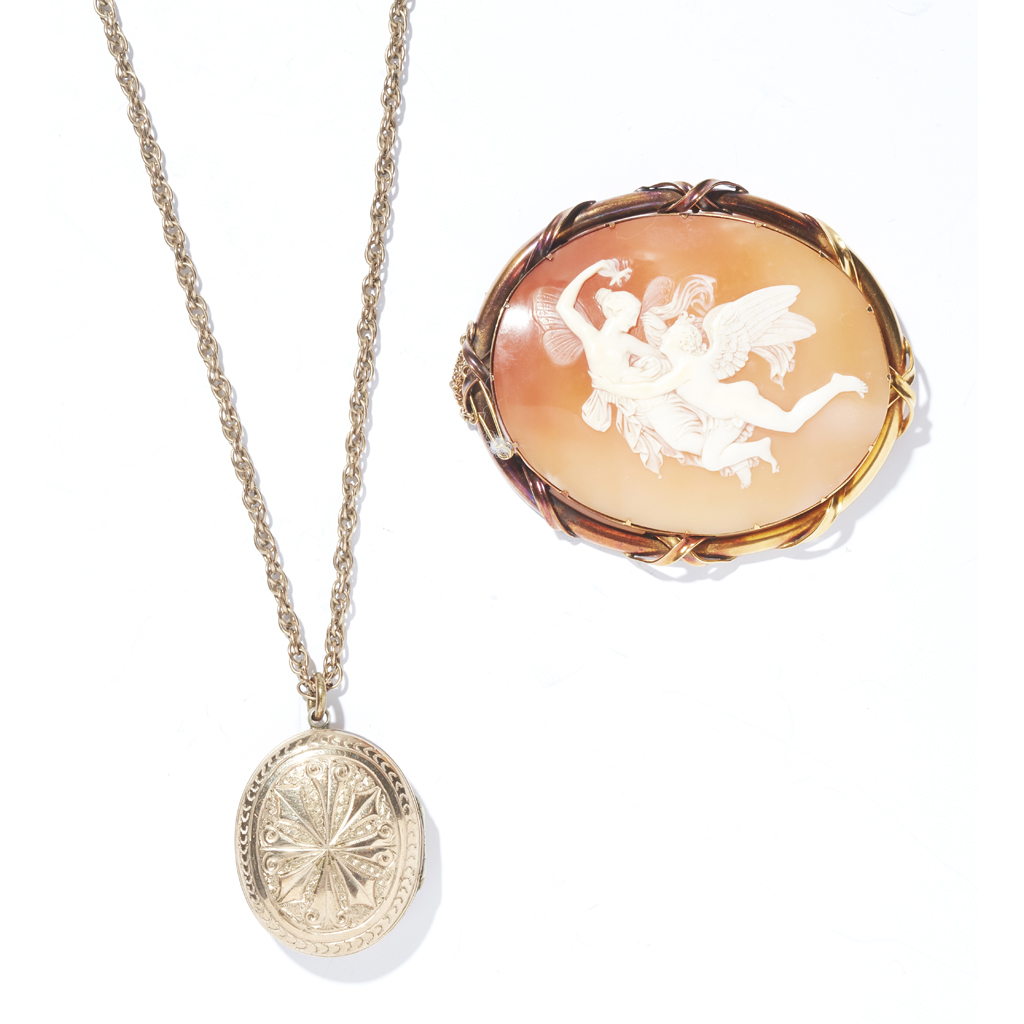 A large cameo brooch