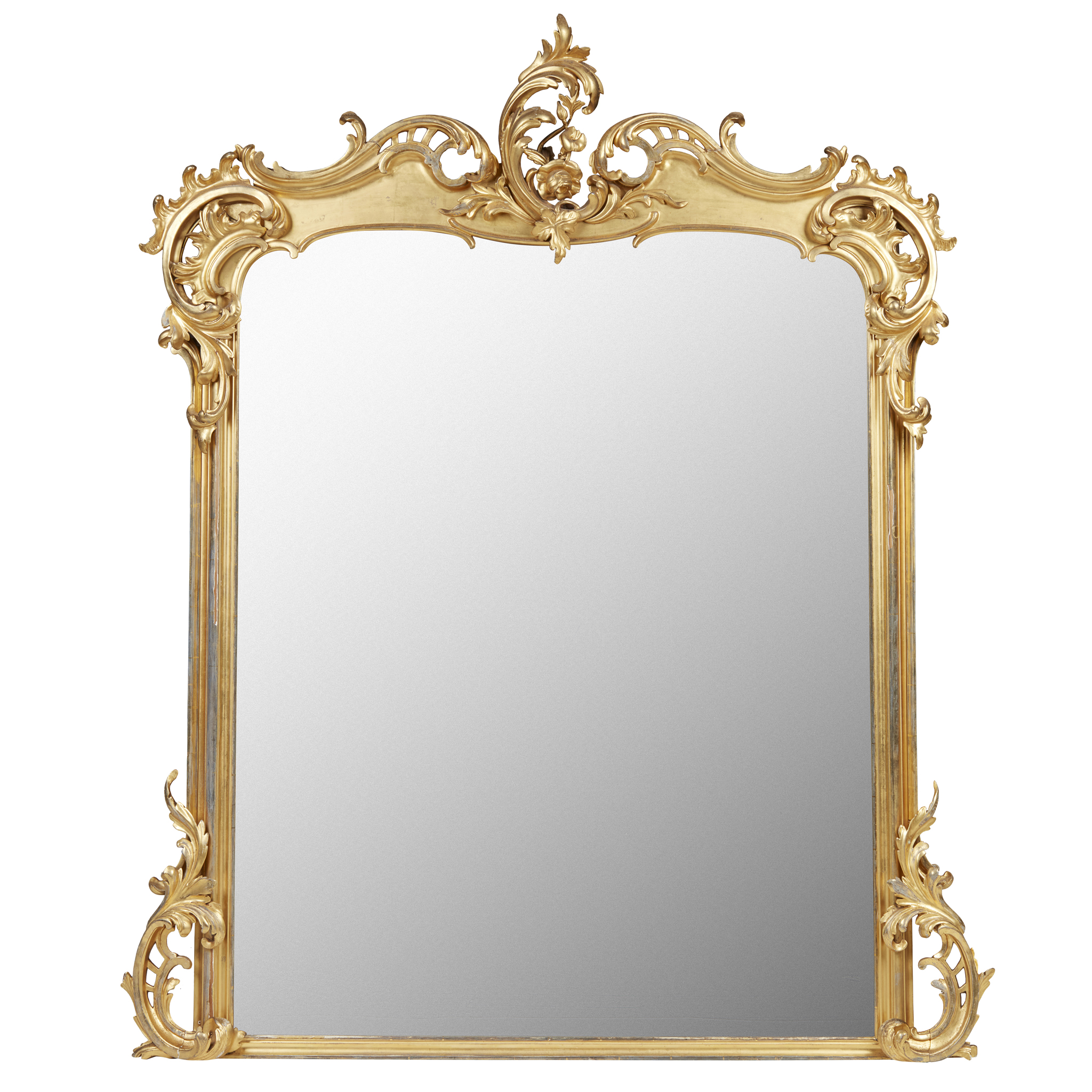 EARLY VICTORIAN GILTWOOD OVERMANTEL MIRROR