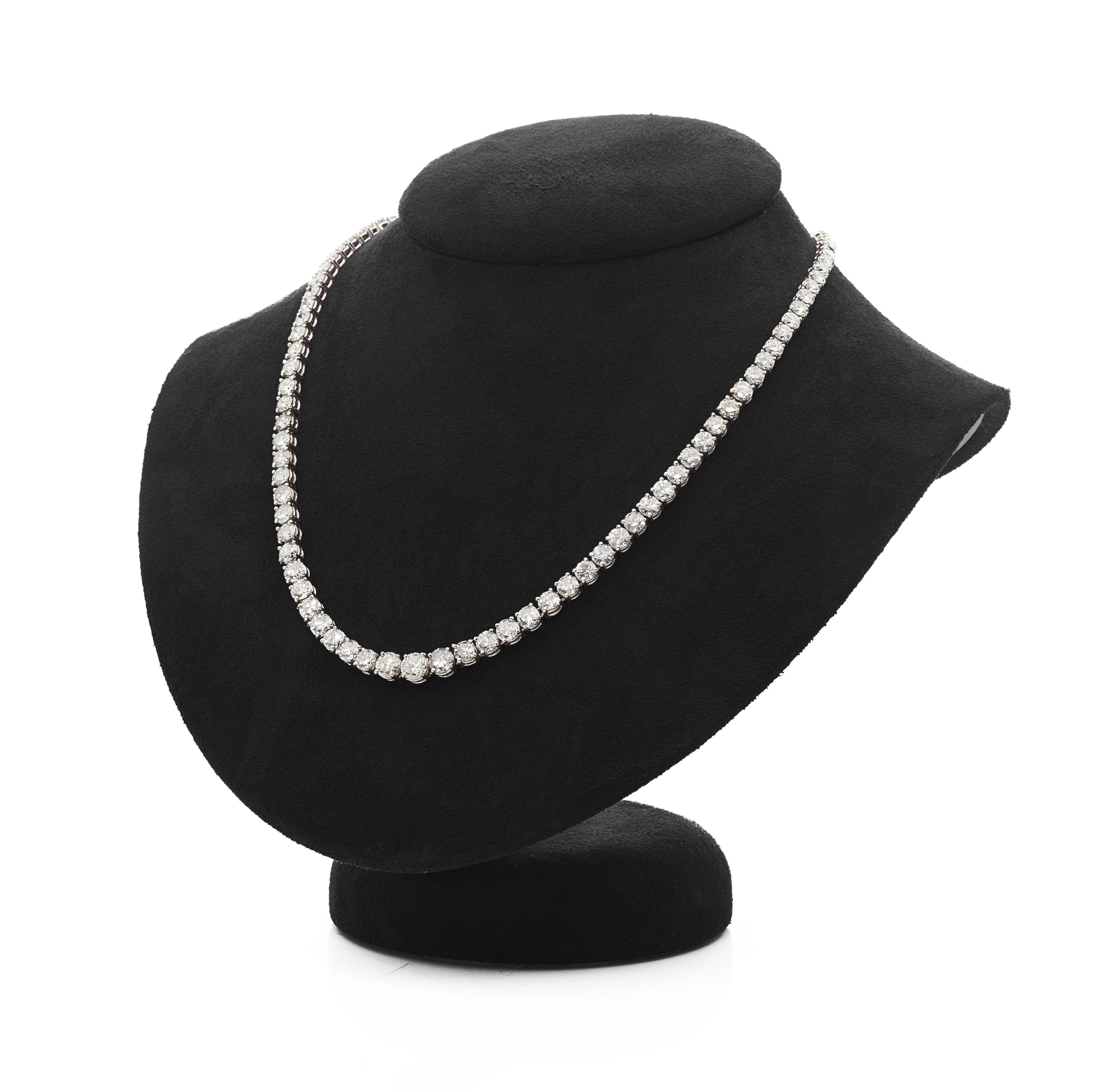 A contemporary diamond set necklace