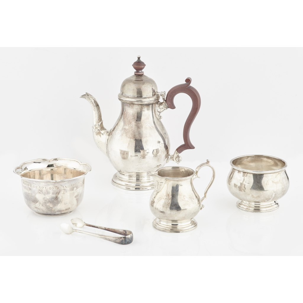 A three piece coffee service