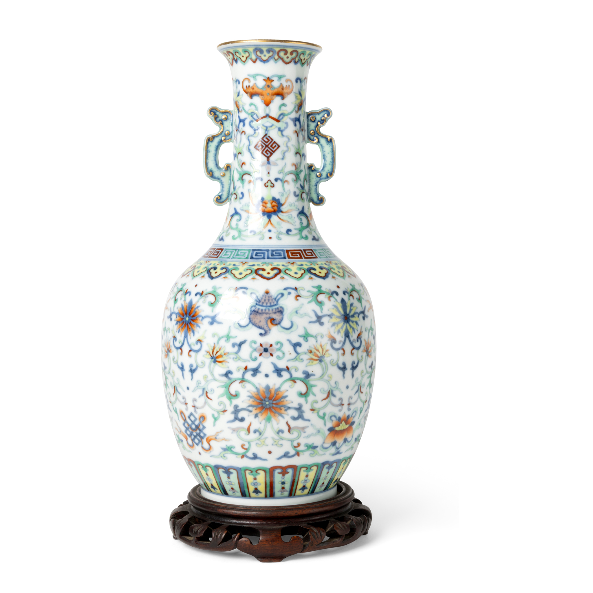 CHINESE DOUCAI 'ASHATAMANGALA' VASE