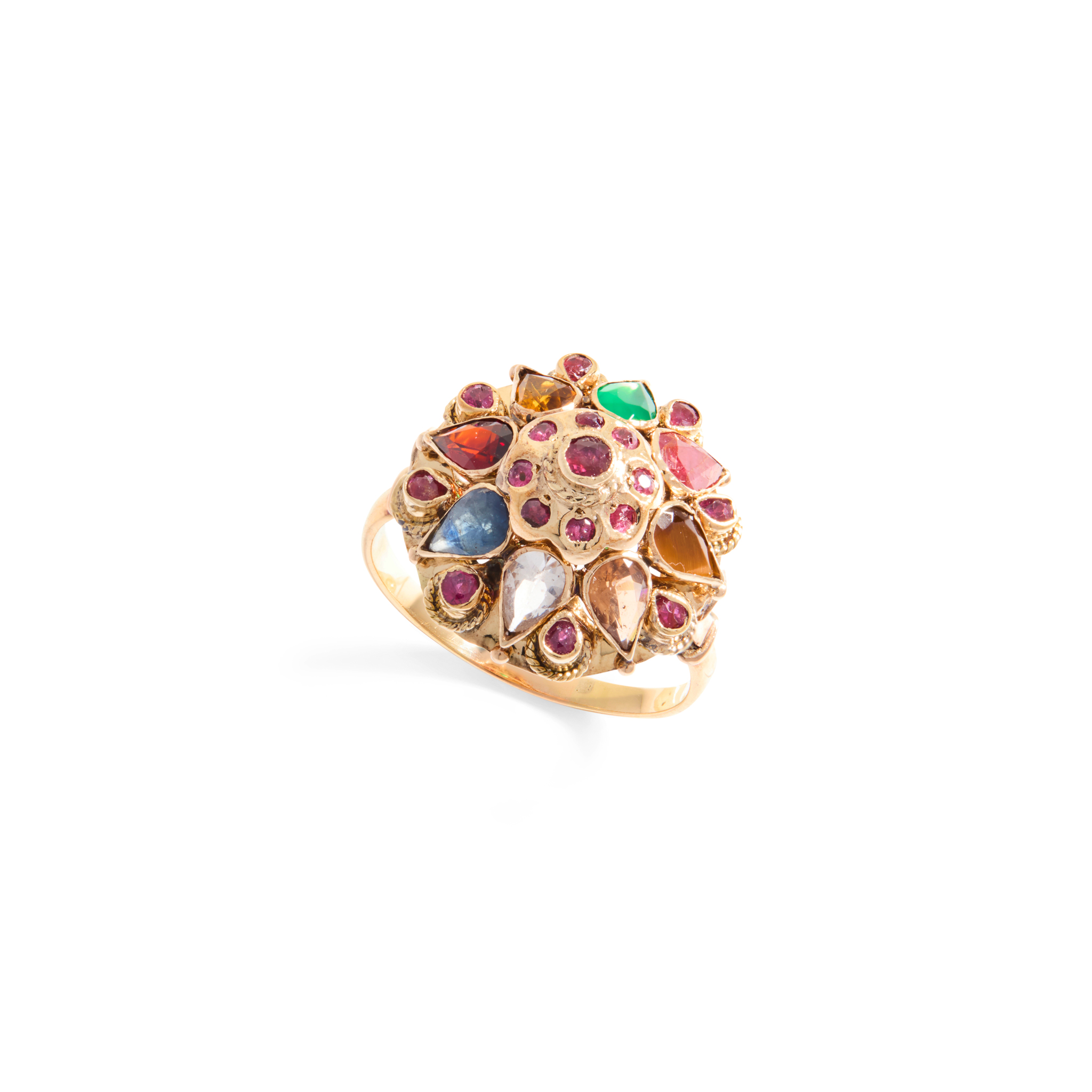 A multi-gem Thai princess ring