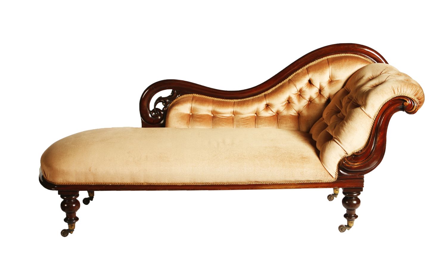 VICTORIAN MAHOGANY CHAISE LONGUE