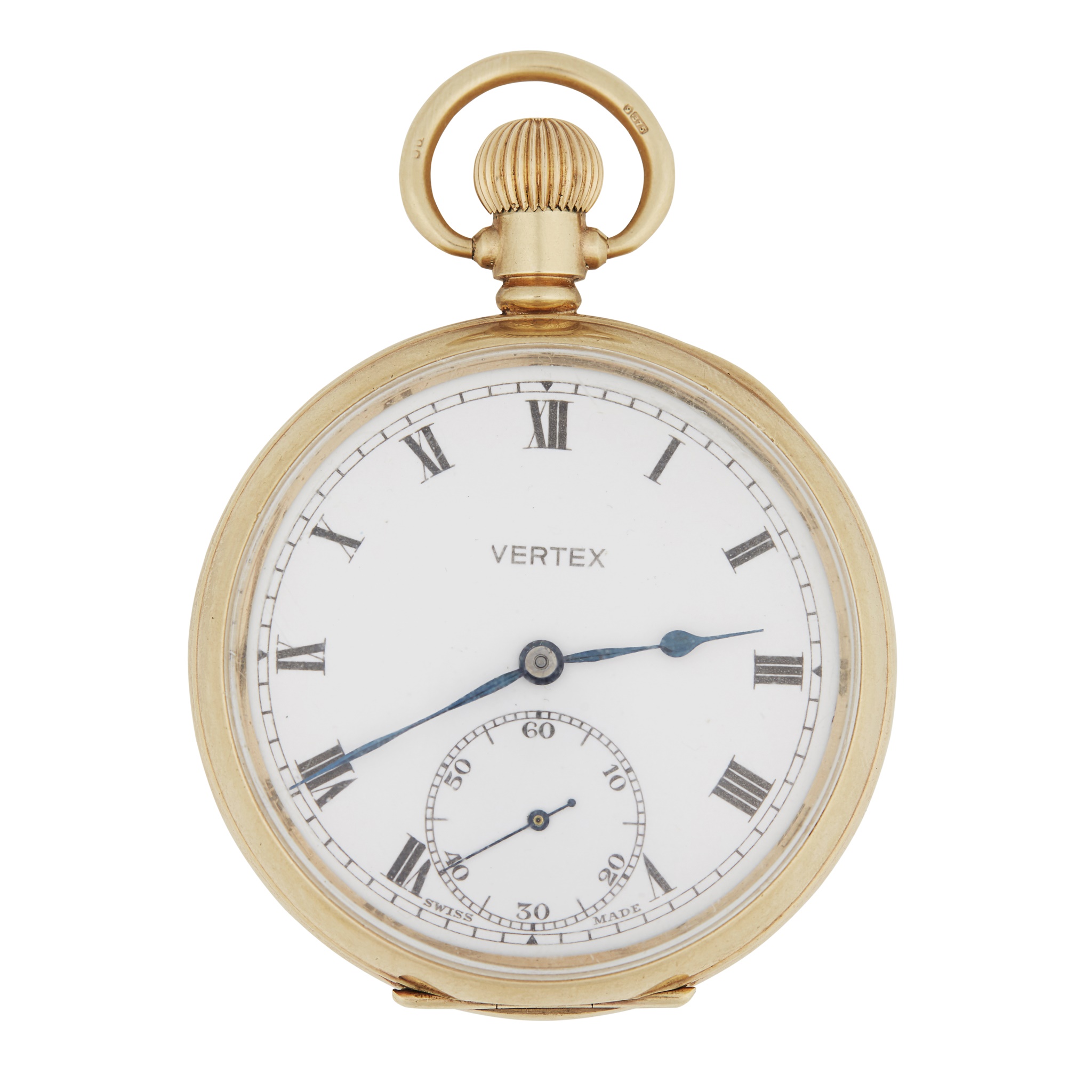 A 9ct gold cased pocket watch, Vertex