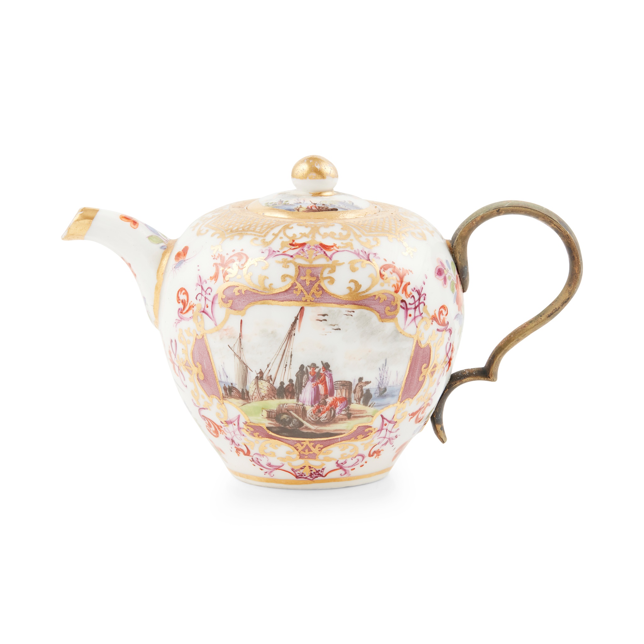 MEISSEN MINIATURE TEAPOT AND COVER