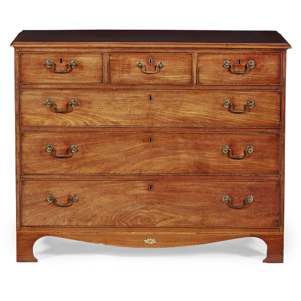 GEORGE III MAHOGANY CHEST OF DRAWERS