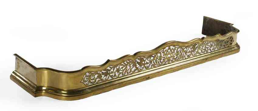 A George III brass fender Attributed to Thomas Elsley