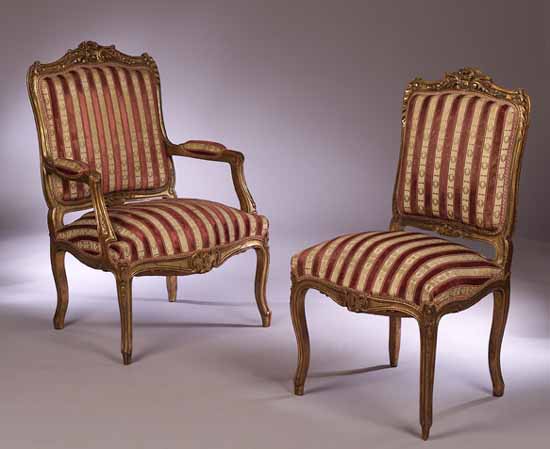 A Louis XV style salon suite