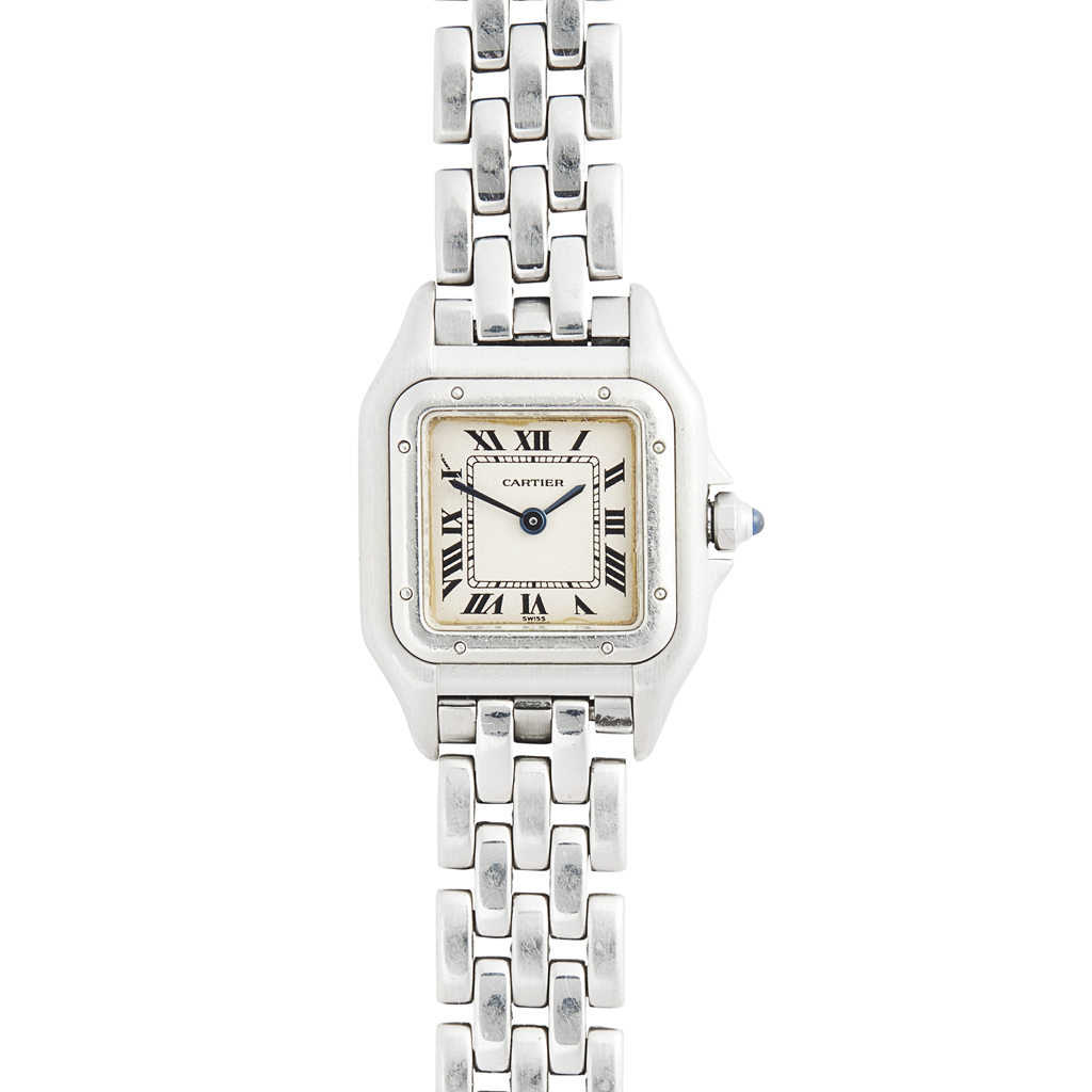CARTIER - A lady's stainless steel wrist watch