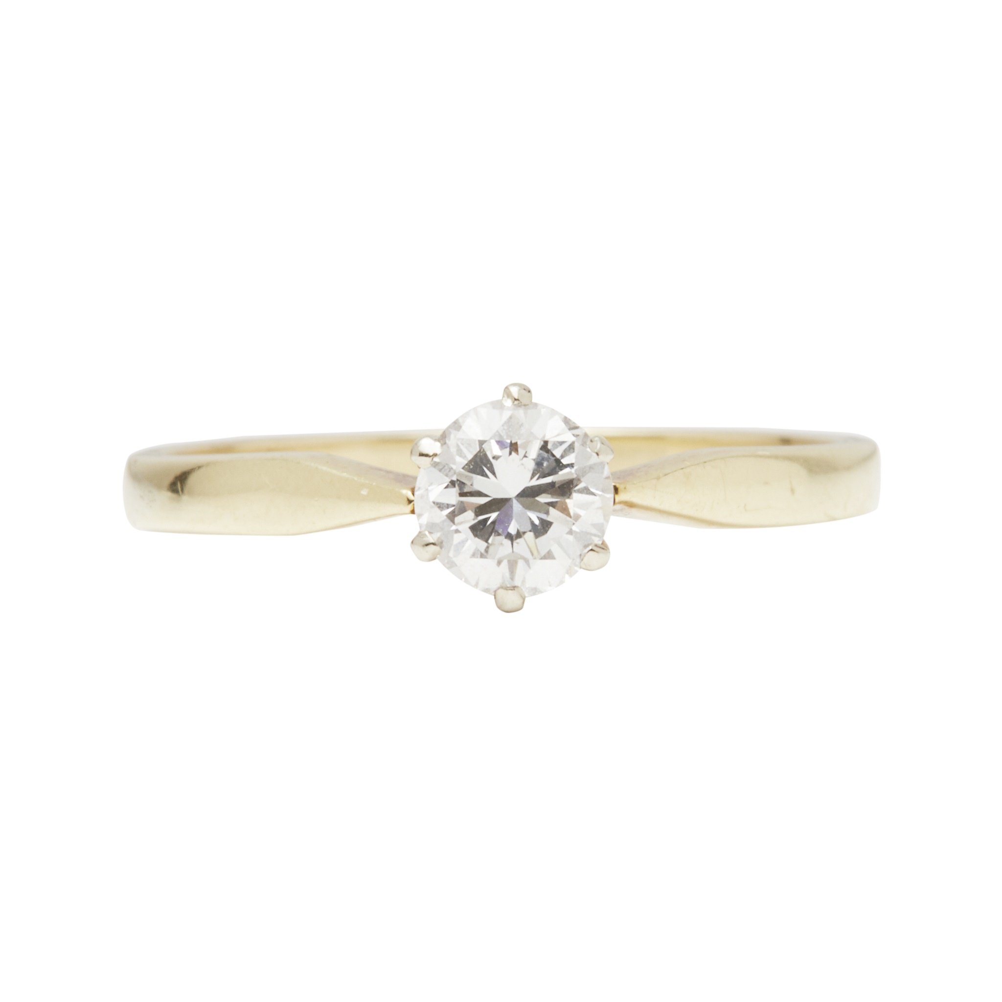 A single stone diamond set ring