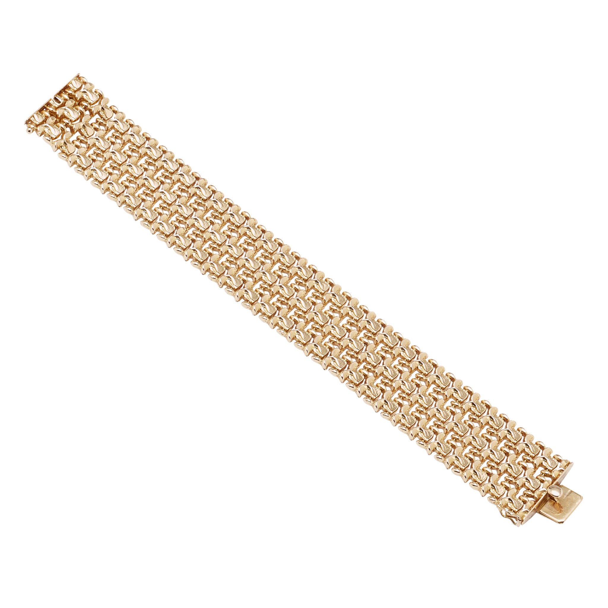 A modern broad link bracelet