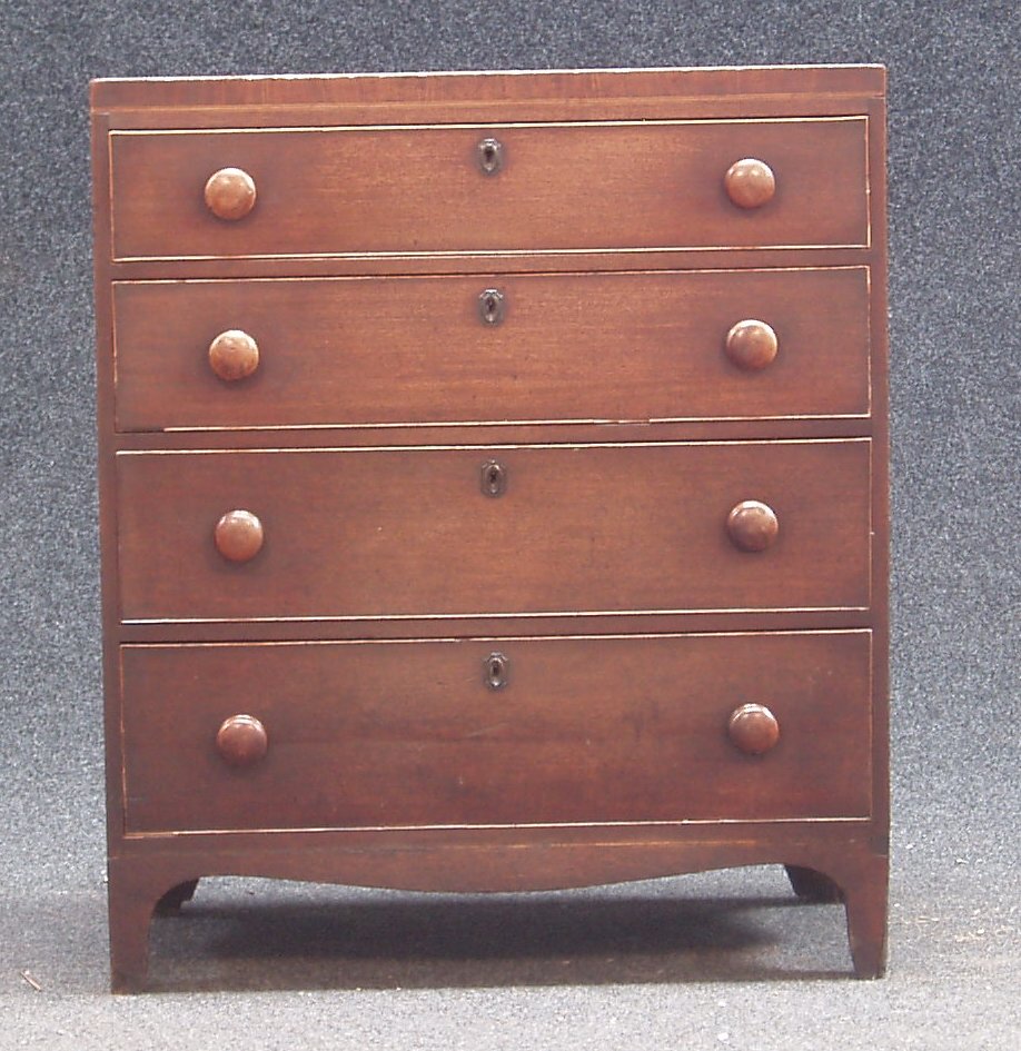 A mahogany chest,