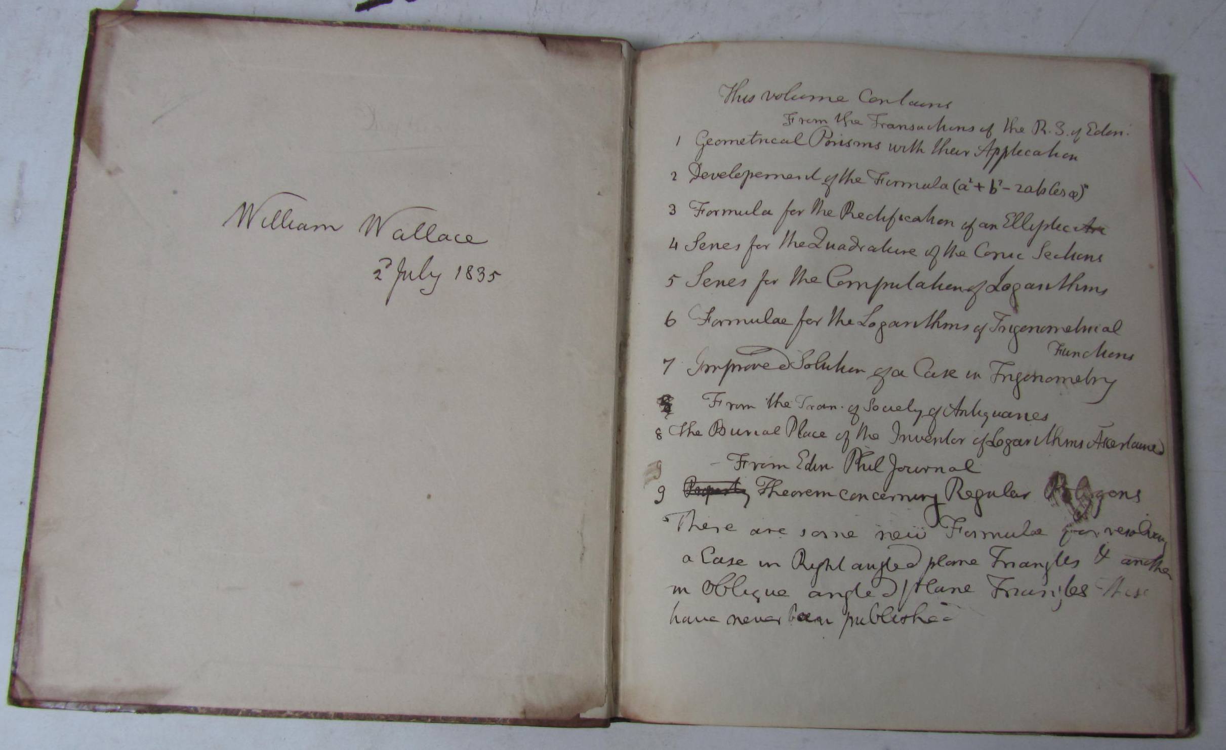 Wallace, William, Professor of Mathematics in the University of Edinburgh