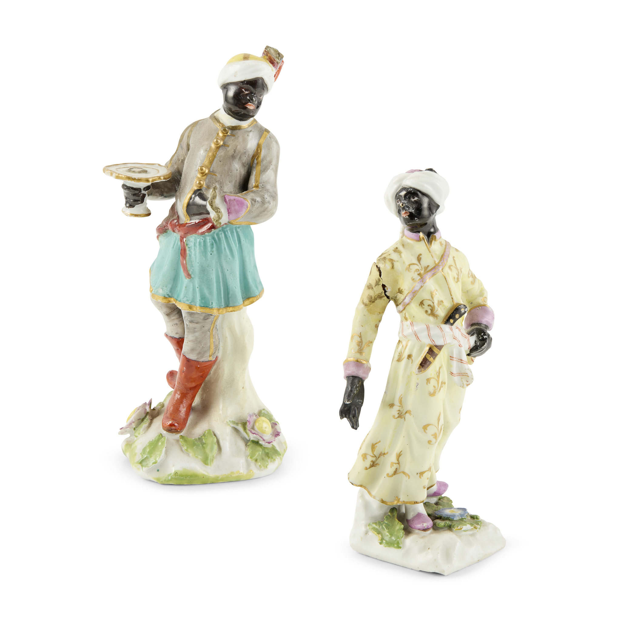 TWO MEISSEN BLACKAMOOR FIGURES