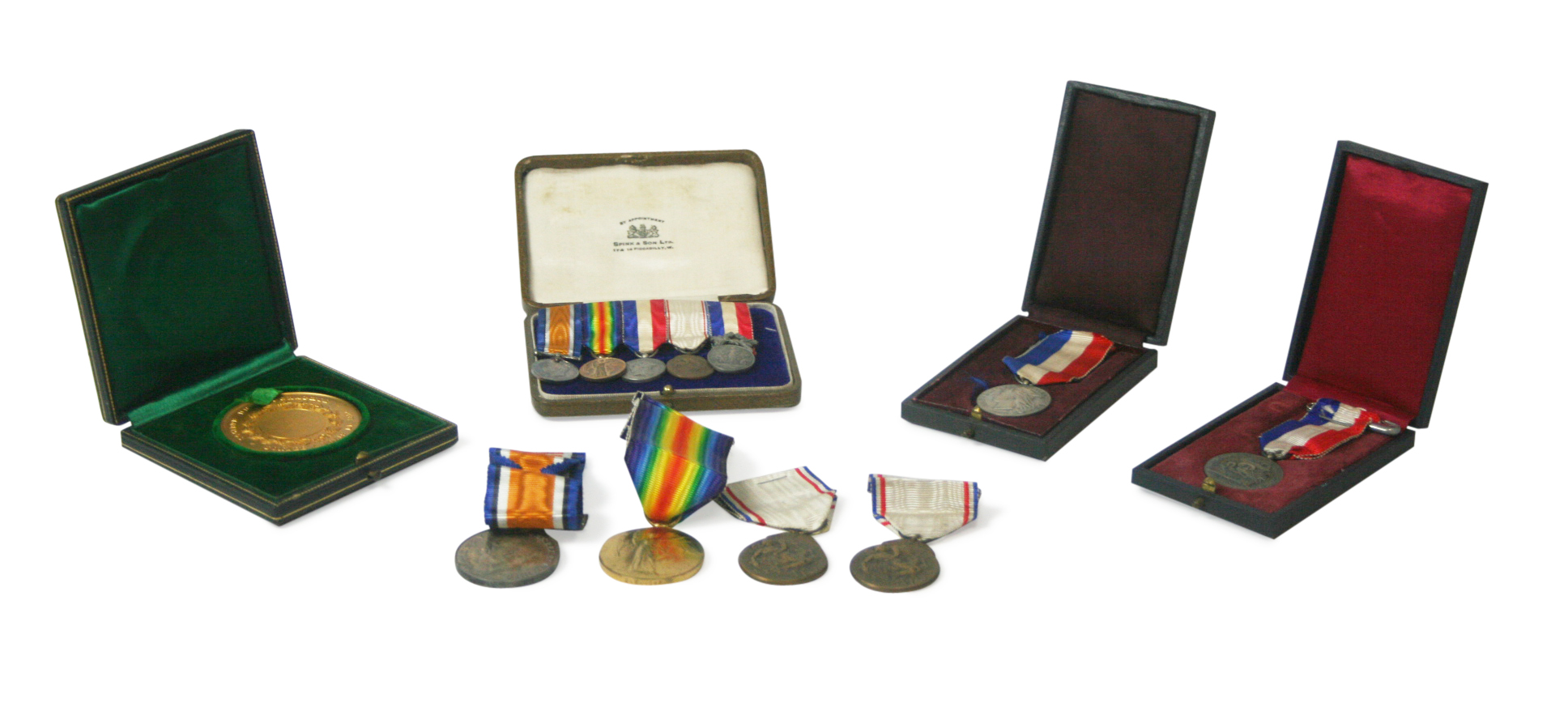WWI PAIR, MEDALS AND MEDALLION TO MISS EMILY GEORGIANA KEMP