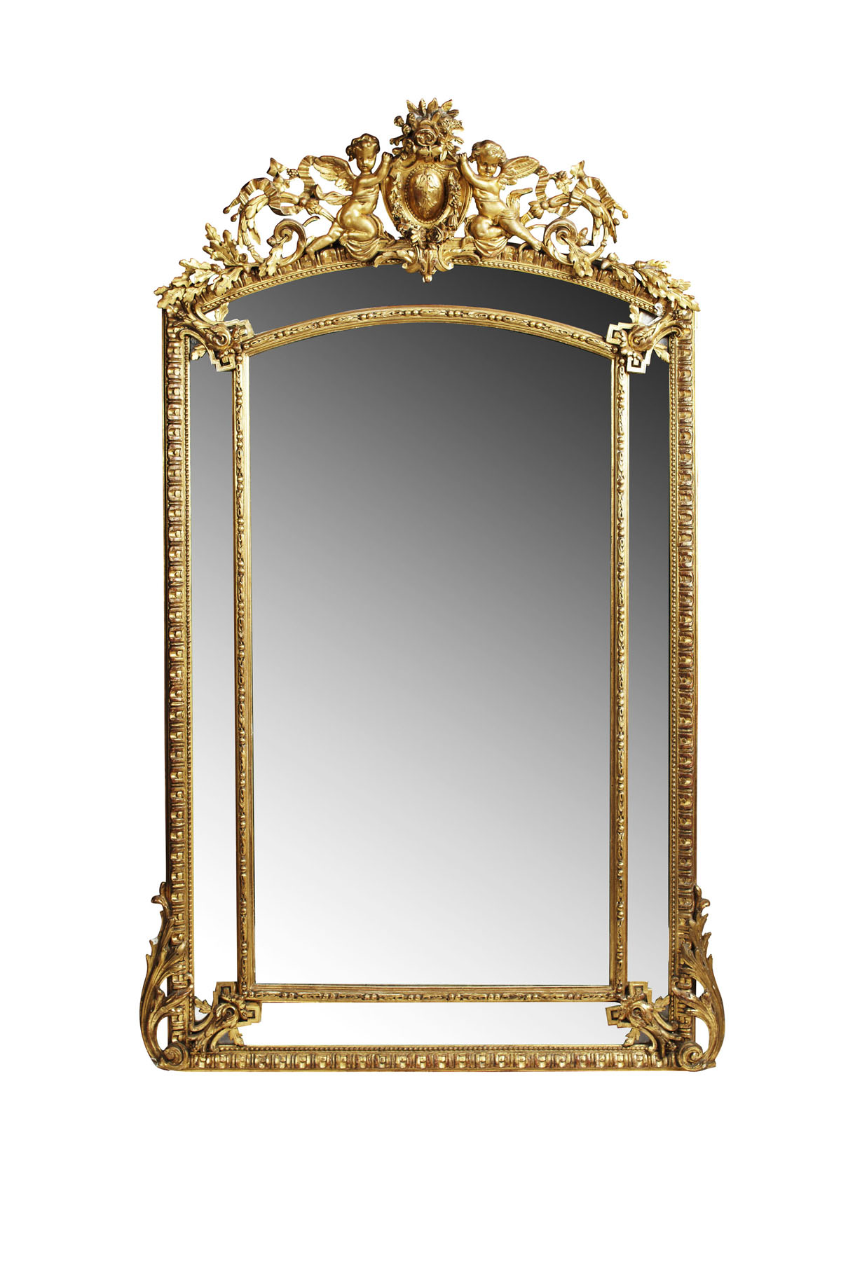 LOUIS XIV STYLE GILTWOOD OVERMANTEL MIRROR