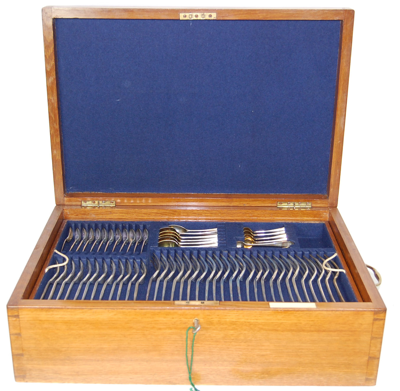 A large Edwardian hanoverian pattern canteen