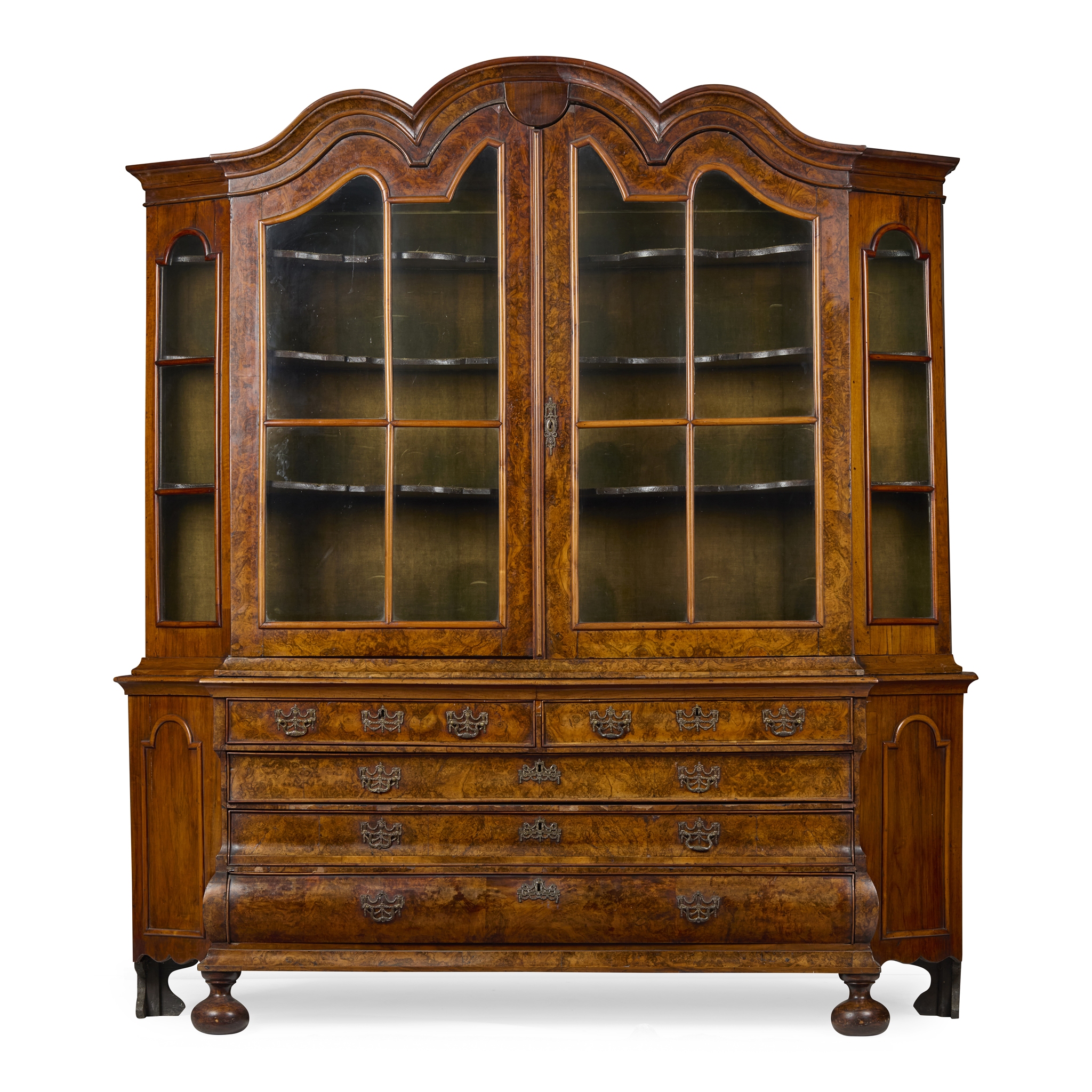DUTCH WALNUT DISPLAY CABINET