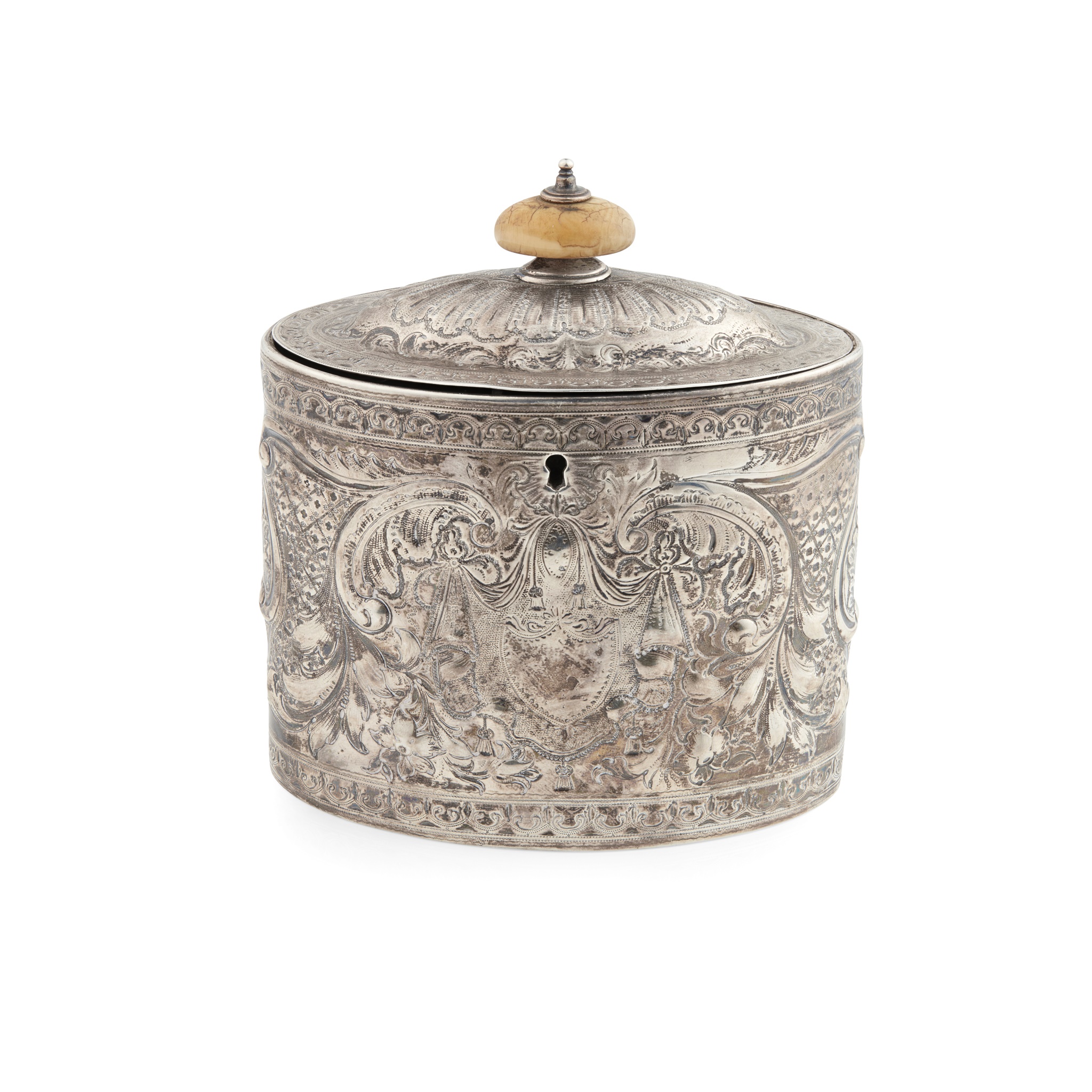A George III tea caddy