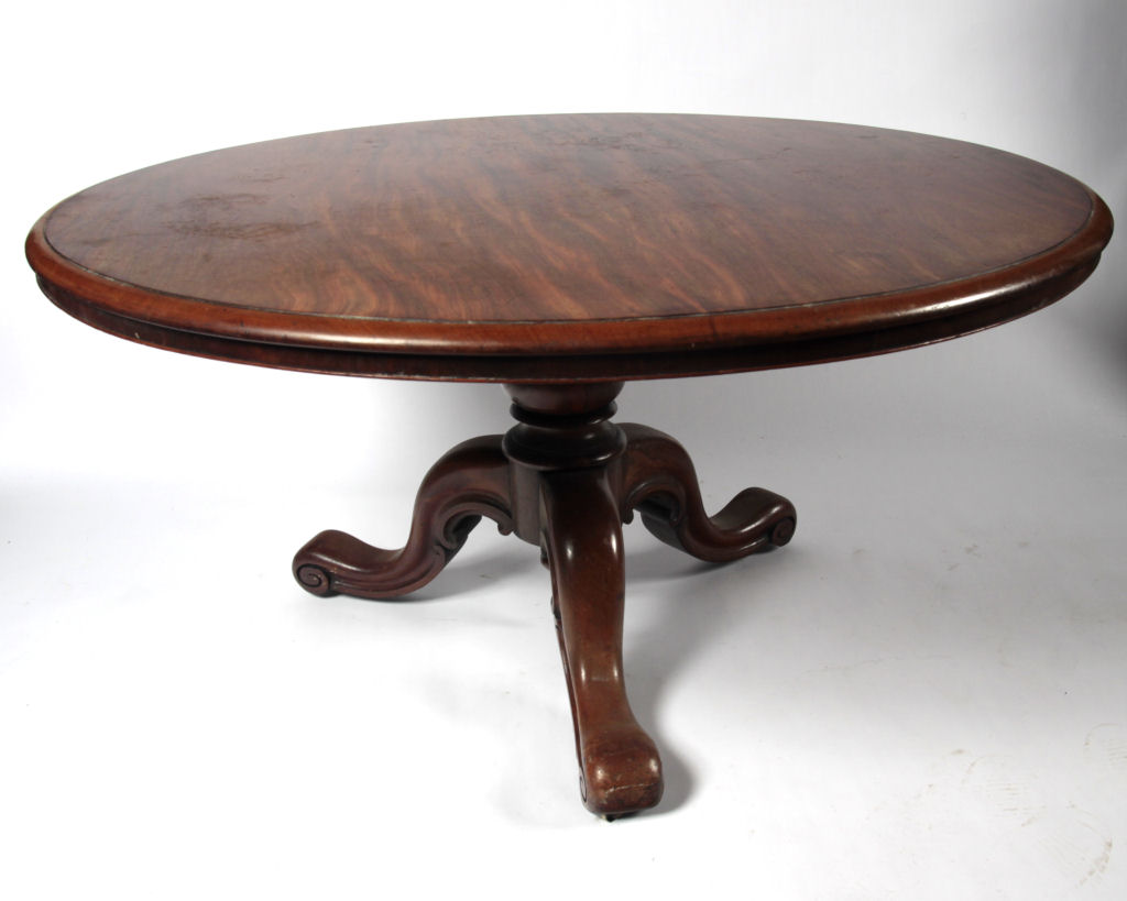 A Victorian mahogany breakfast table