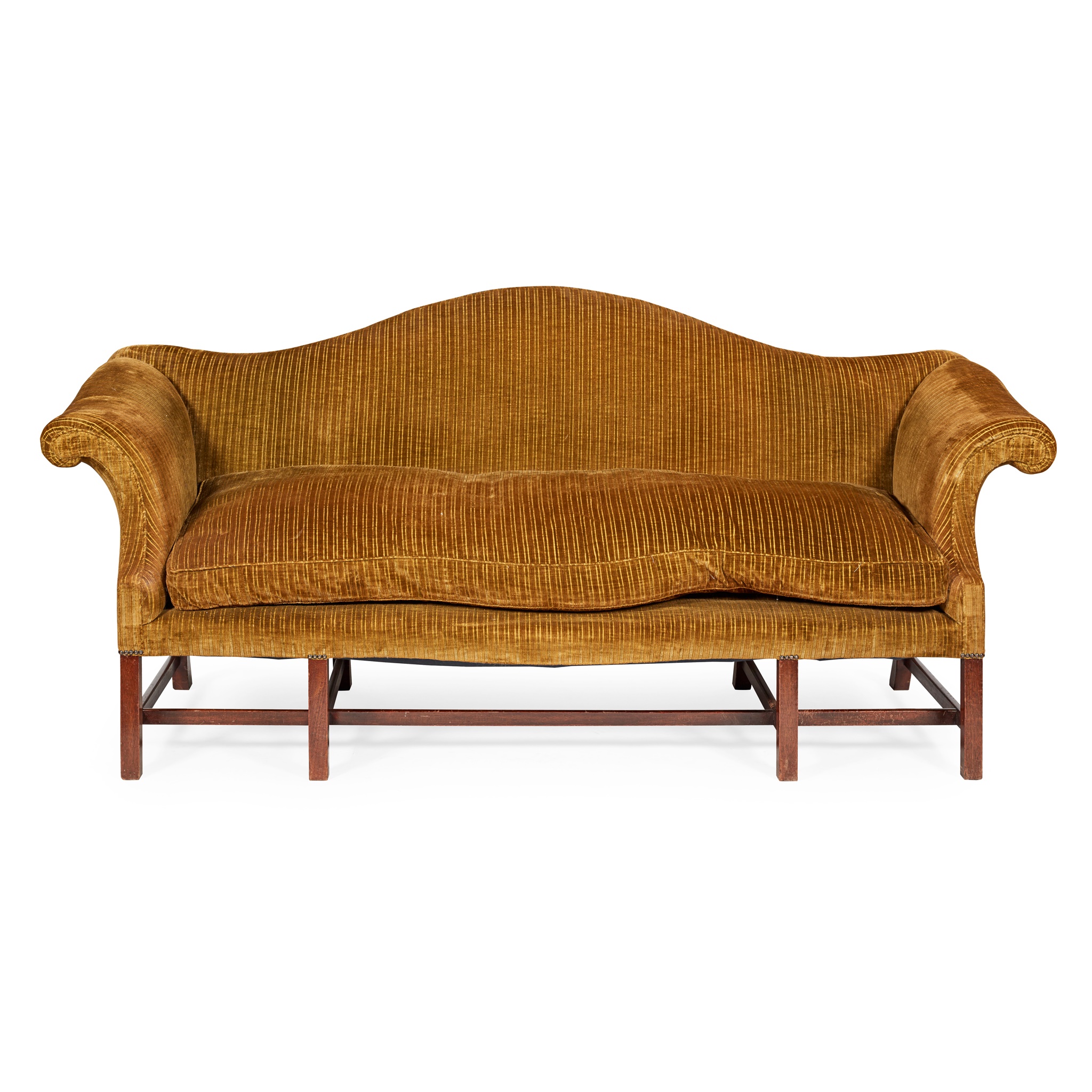 GEORGIAN STYLE MAHOGANY HUMPBACK SOFA