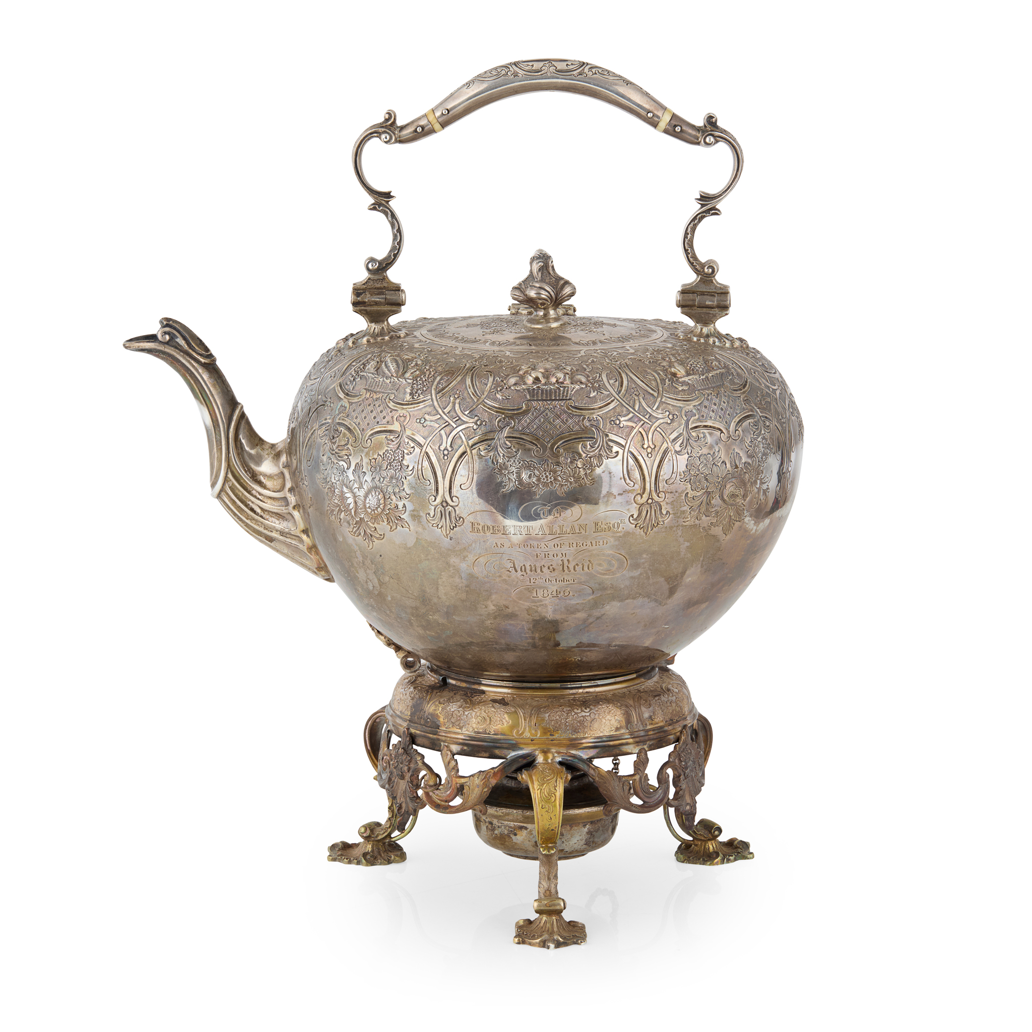 A VICTORIAN SPIRIT KETTLE