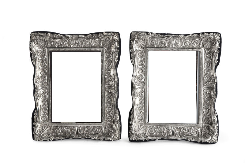 A pair of Britannia standard silver picture frames