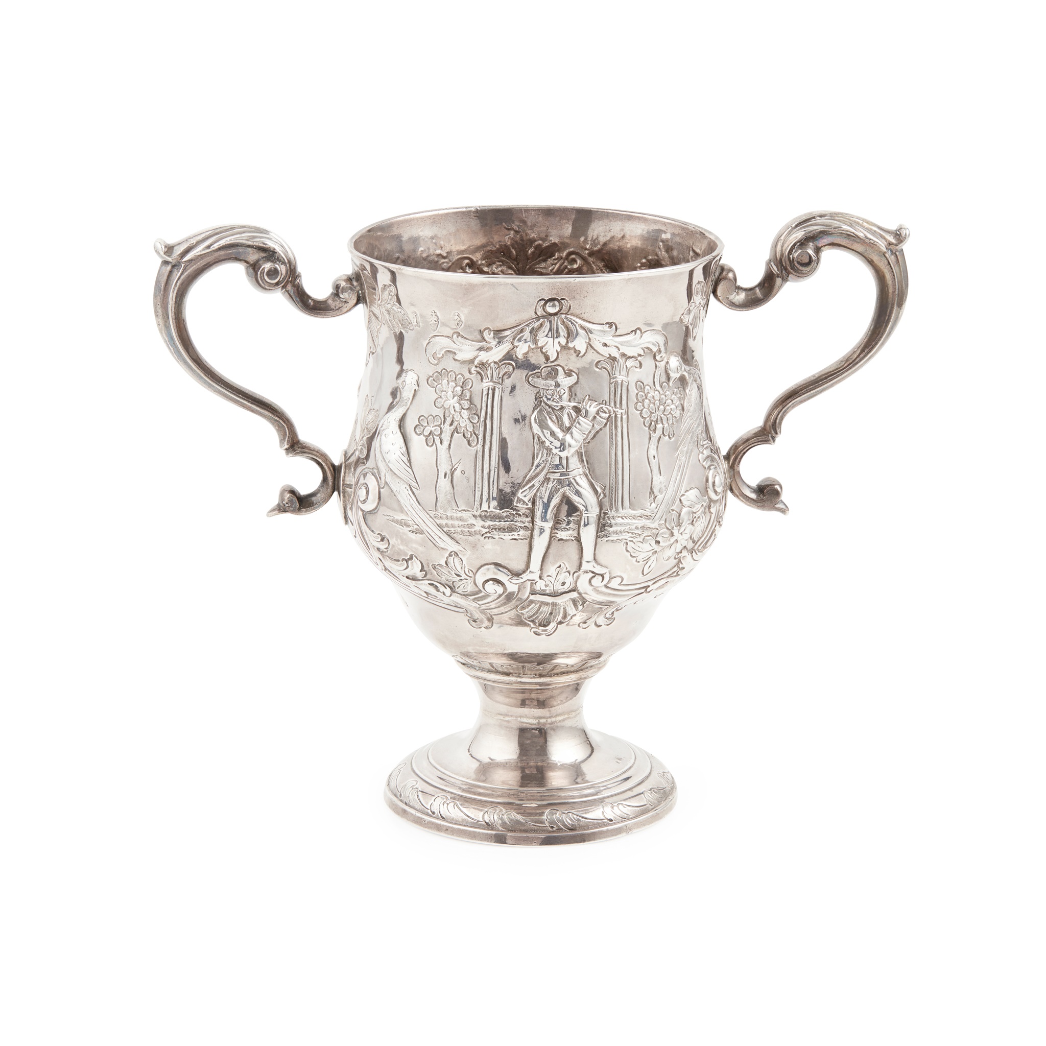 An George III Irish twin handled cup