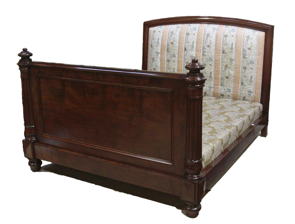 A 19th century large mahogany double bed