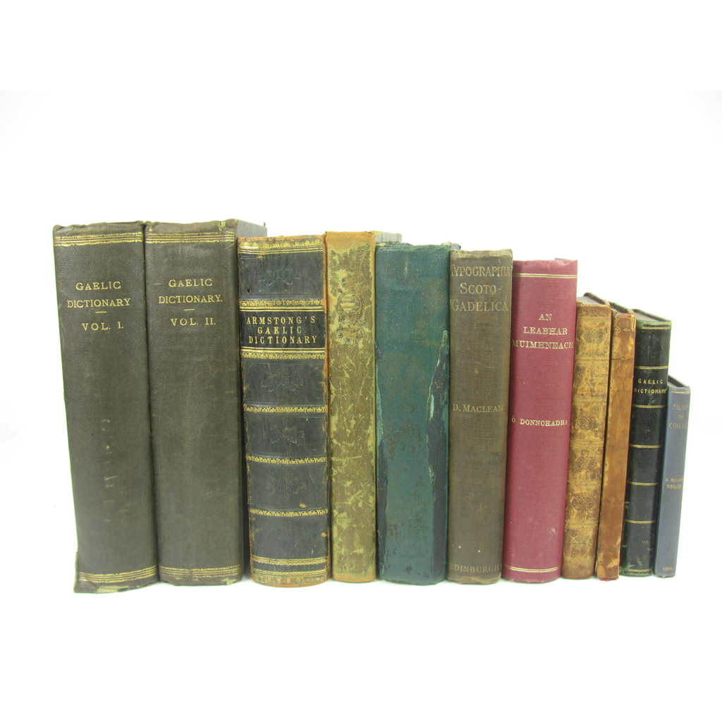 Gaelic language, dictionaries and bibliography, 11 books