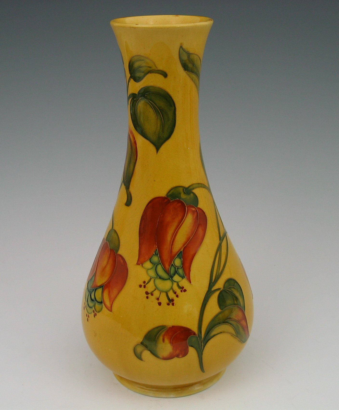 A Moorcroft baluster lamp base,