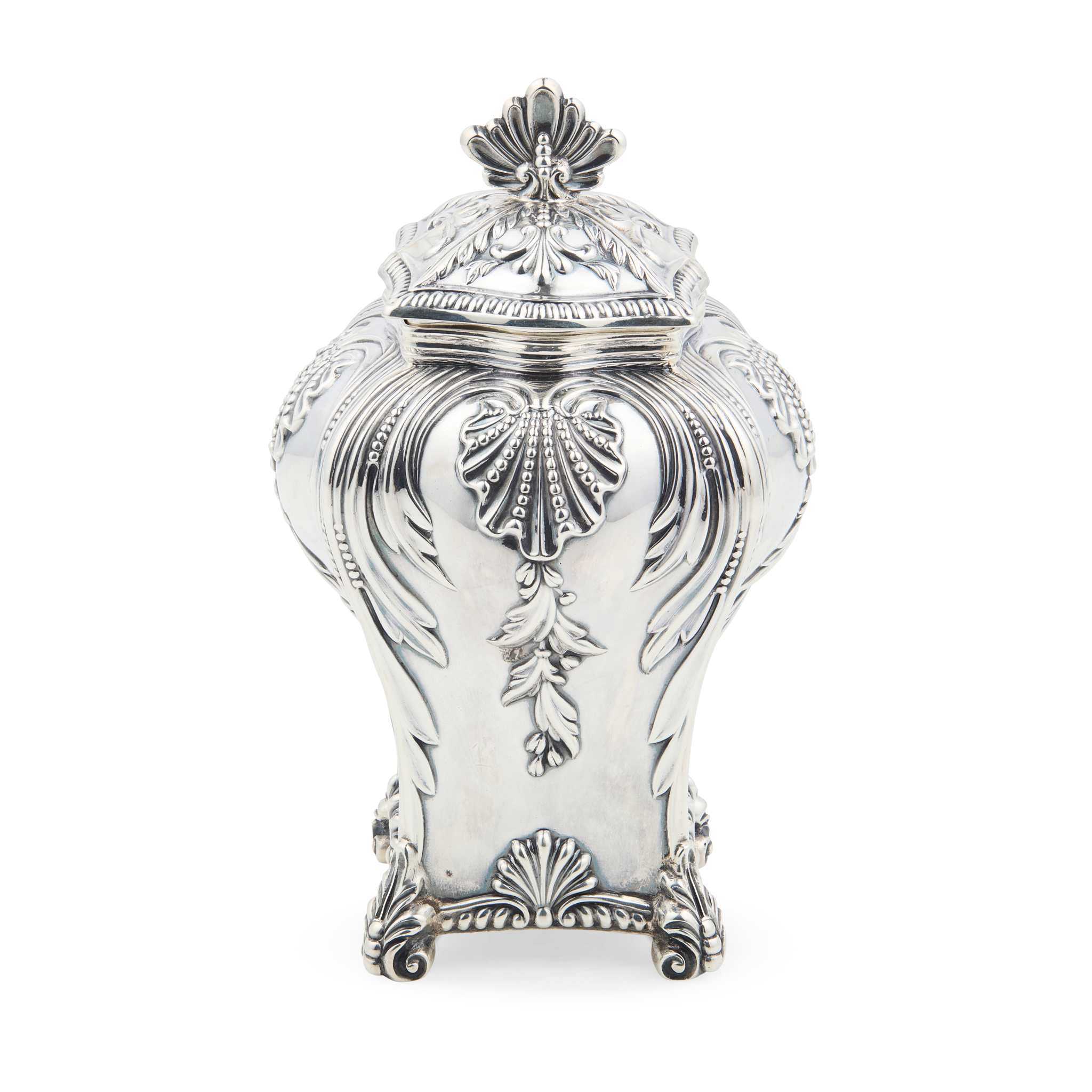 A LATE VICTORIAN TEA CADDY