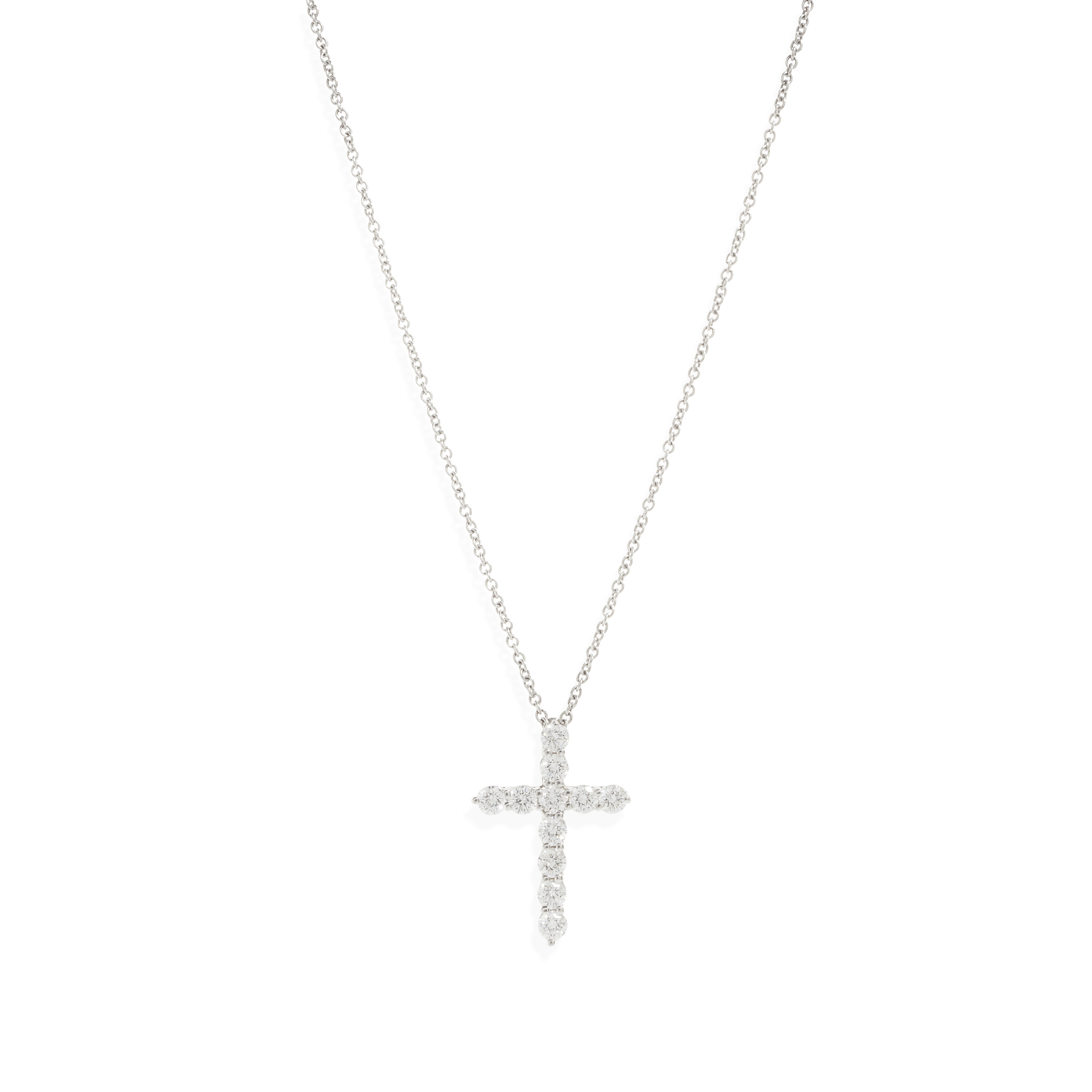 Tiffany & Co: A diamond cross pendant