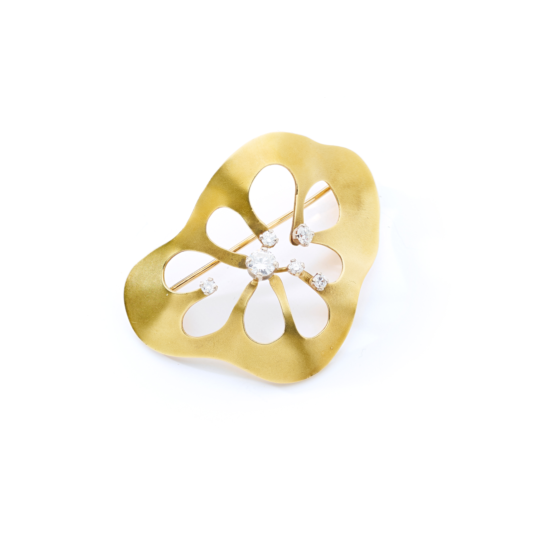 Ingeborg Bratman: A gold and diamond brooch, 1976
