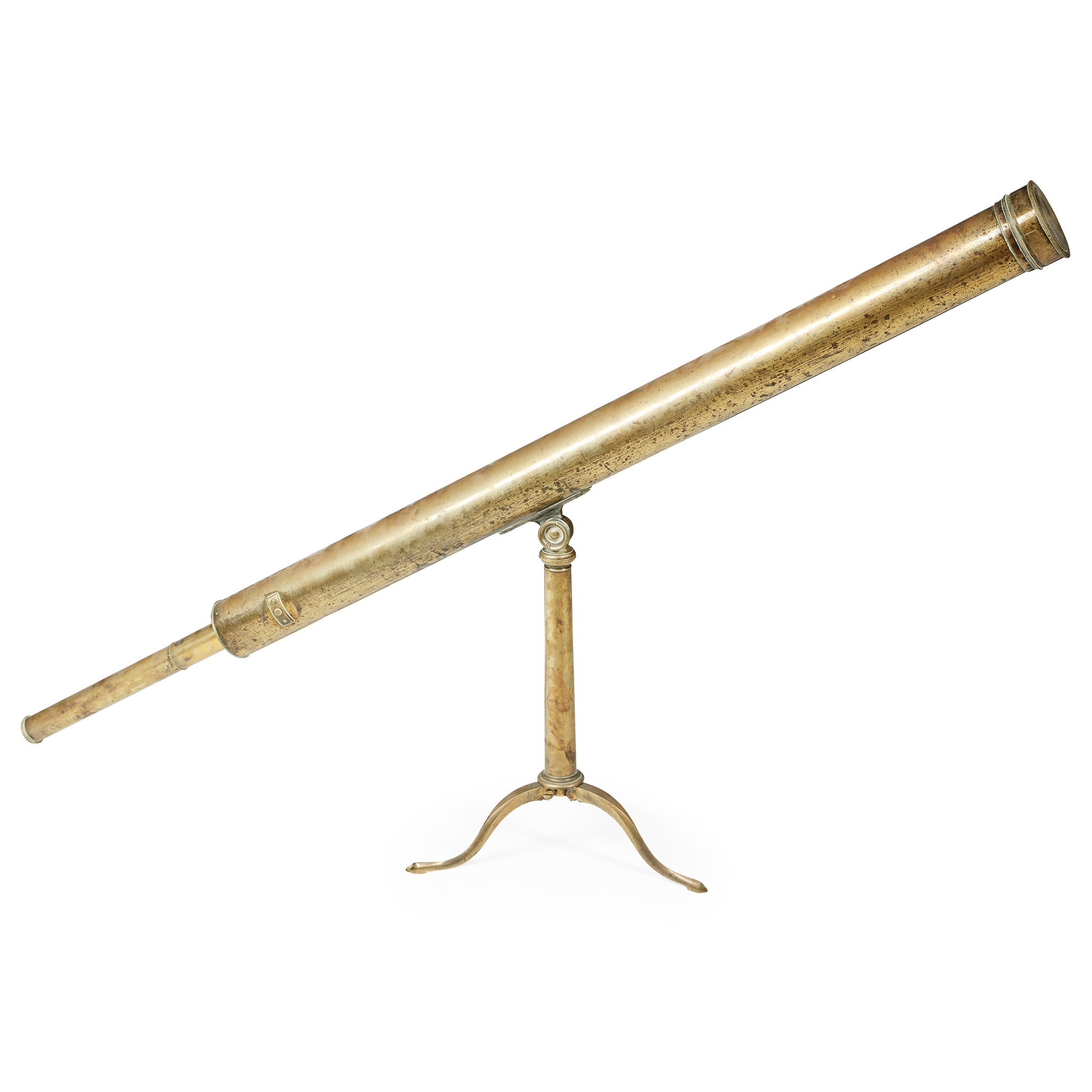 LARGE BRASS TELESCOPE