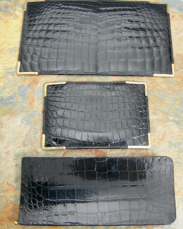 DUNHILL - a matching wallet, card case and cigar case,