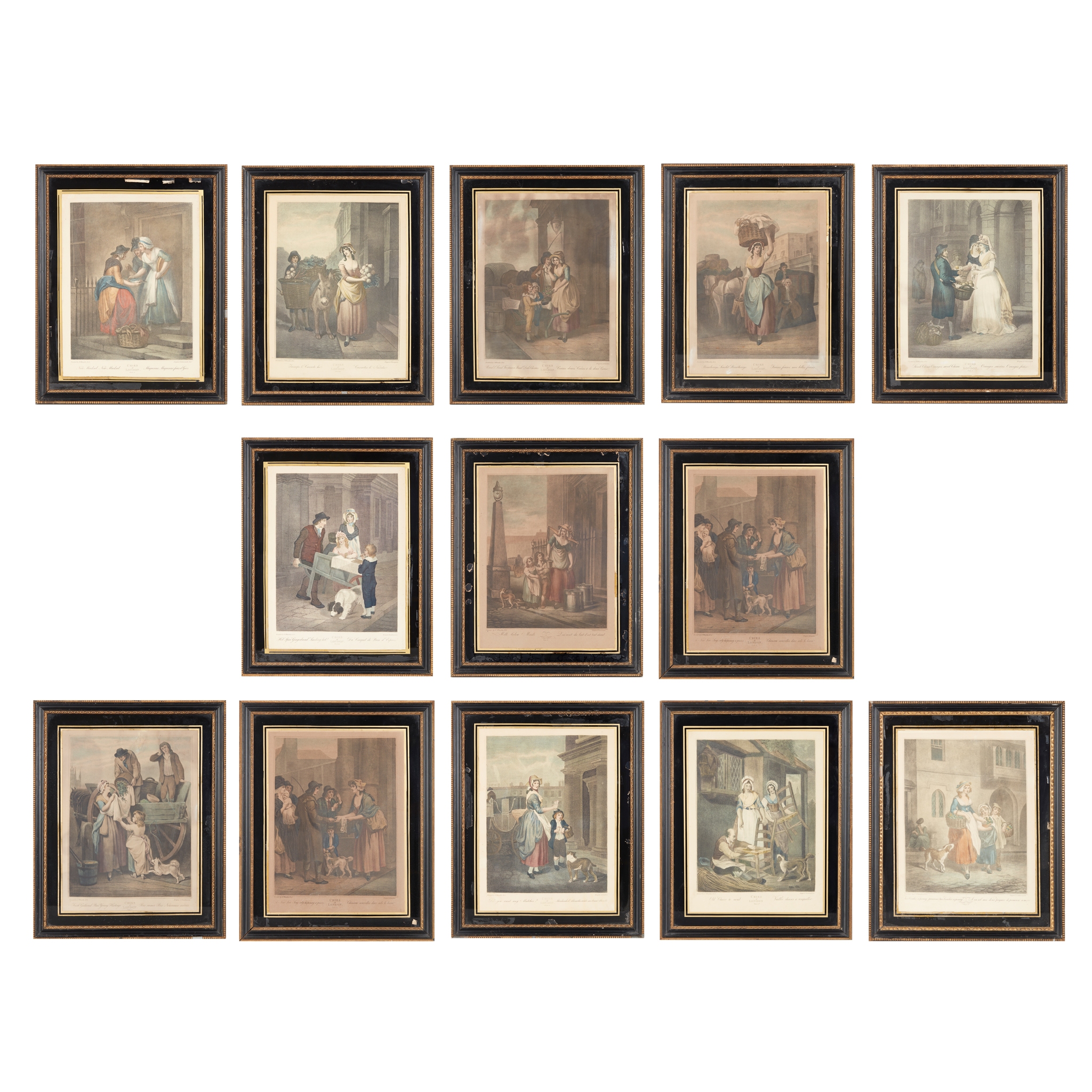 SET OF THIRTEEN 'CRIES OF LONDON' MEZZOTINTS, AFTER WHEATLEY